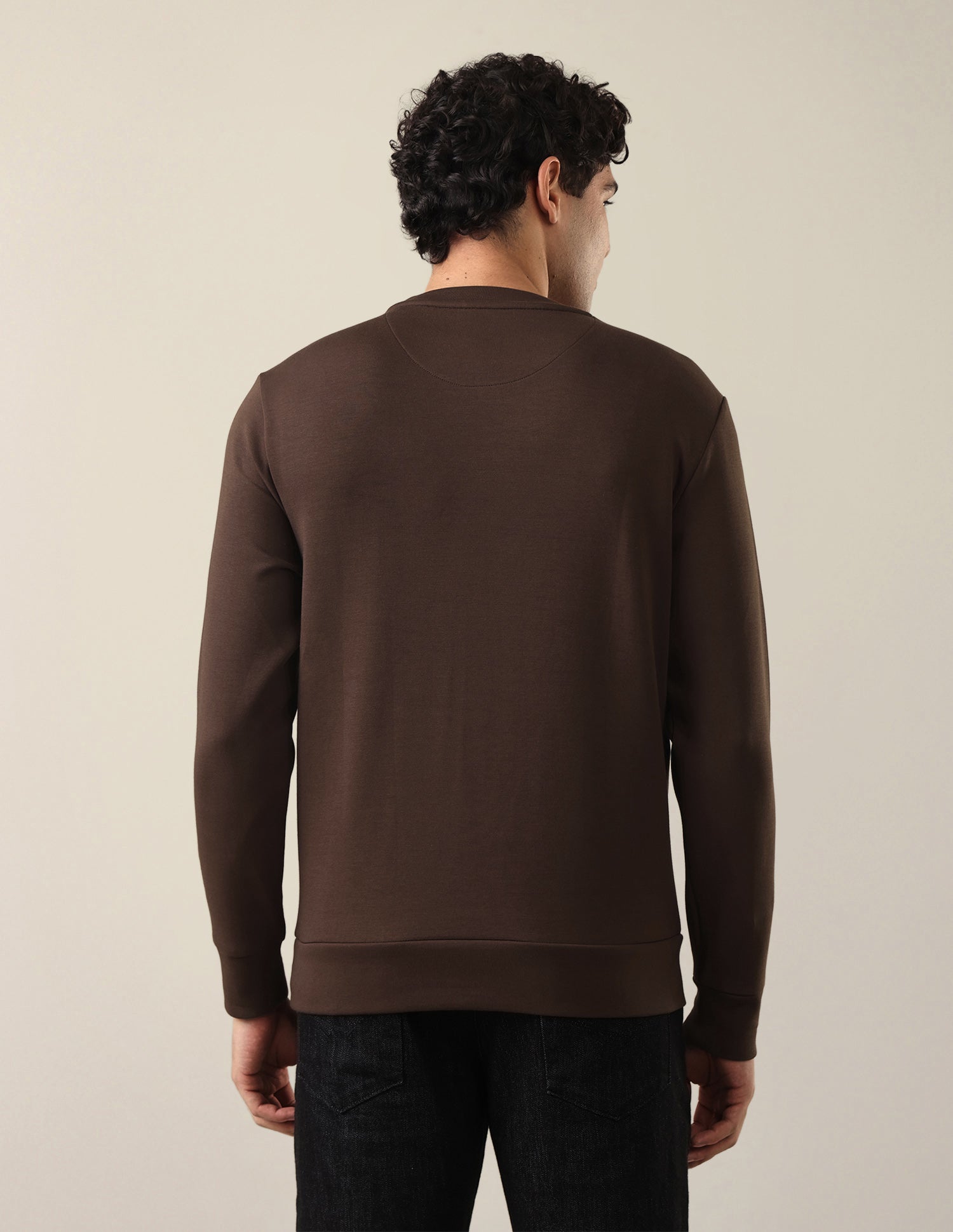 Brand Applique Regular Fit Sweatshirt Brown - U.S. Polo Assn. India | Large