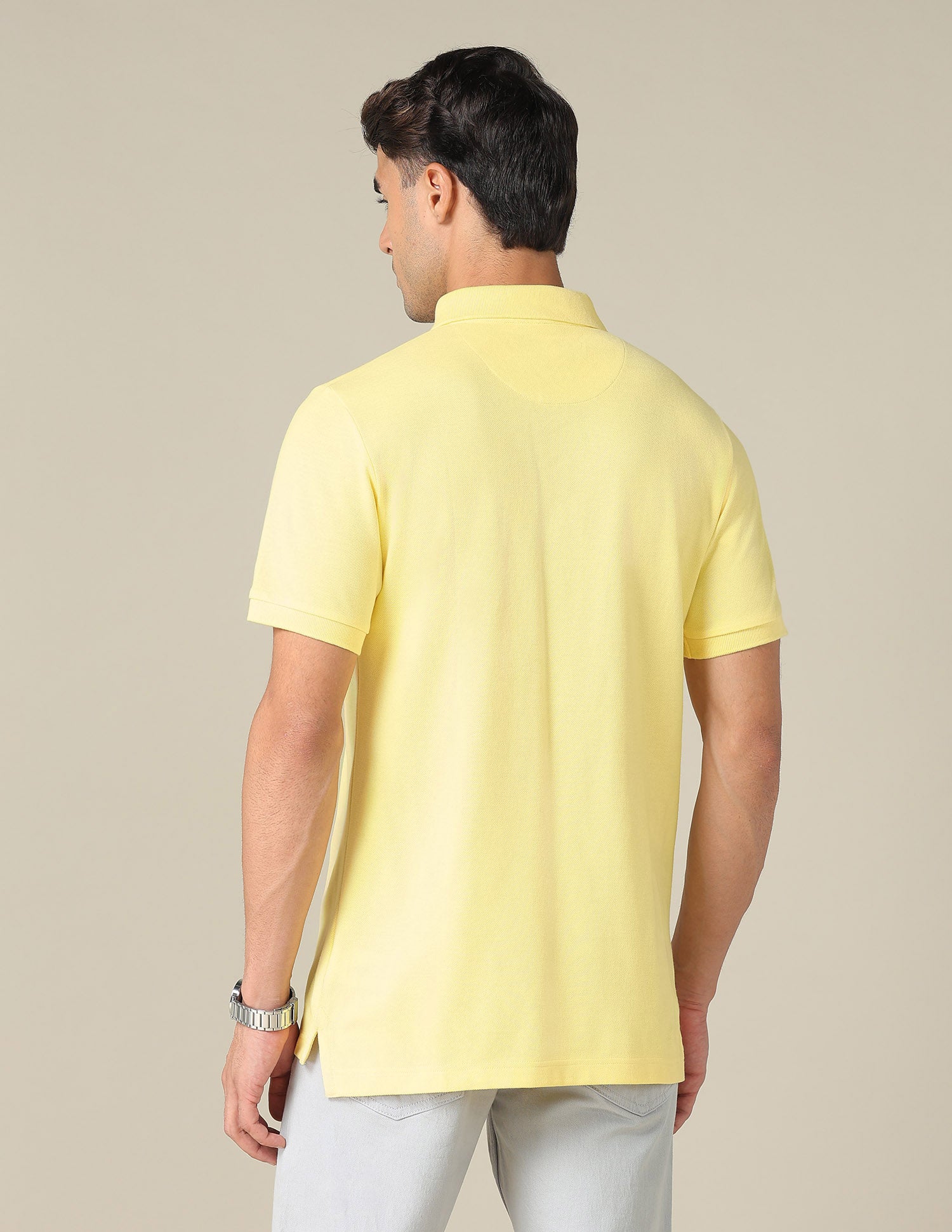 Brand Embroidered Regular Fit Polo Shirt Light Yellow - U.S. POLO ASSN. | Large