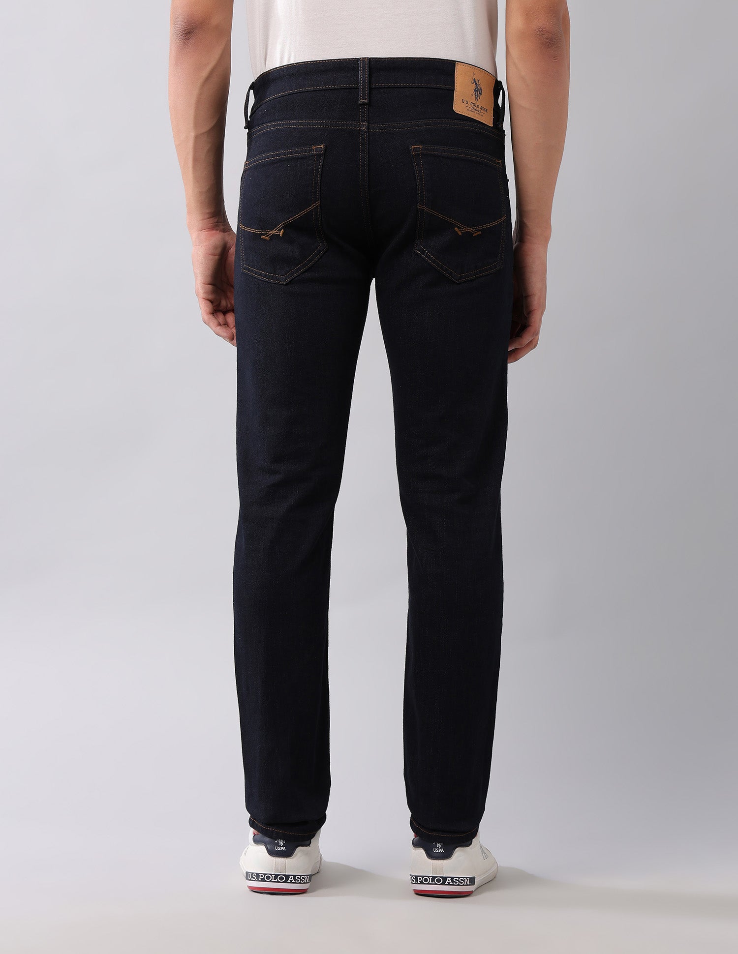 Brandon Slim Tapered Fit Blue Vintage Jeans Dark Wash - U.S. Polo Assn. India | Large