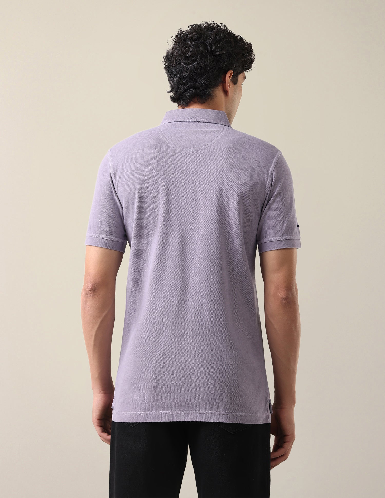 Solid Slim Fit Polo Shirt Lilac - U.S. Polo Assn. India | Large