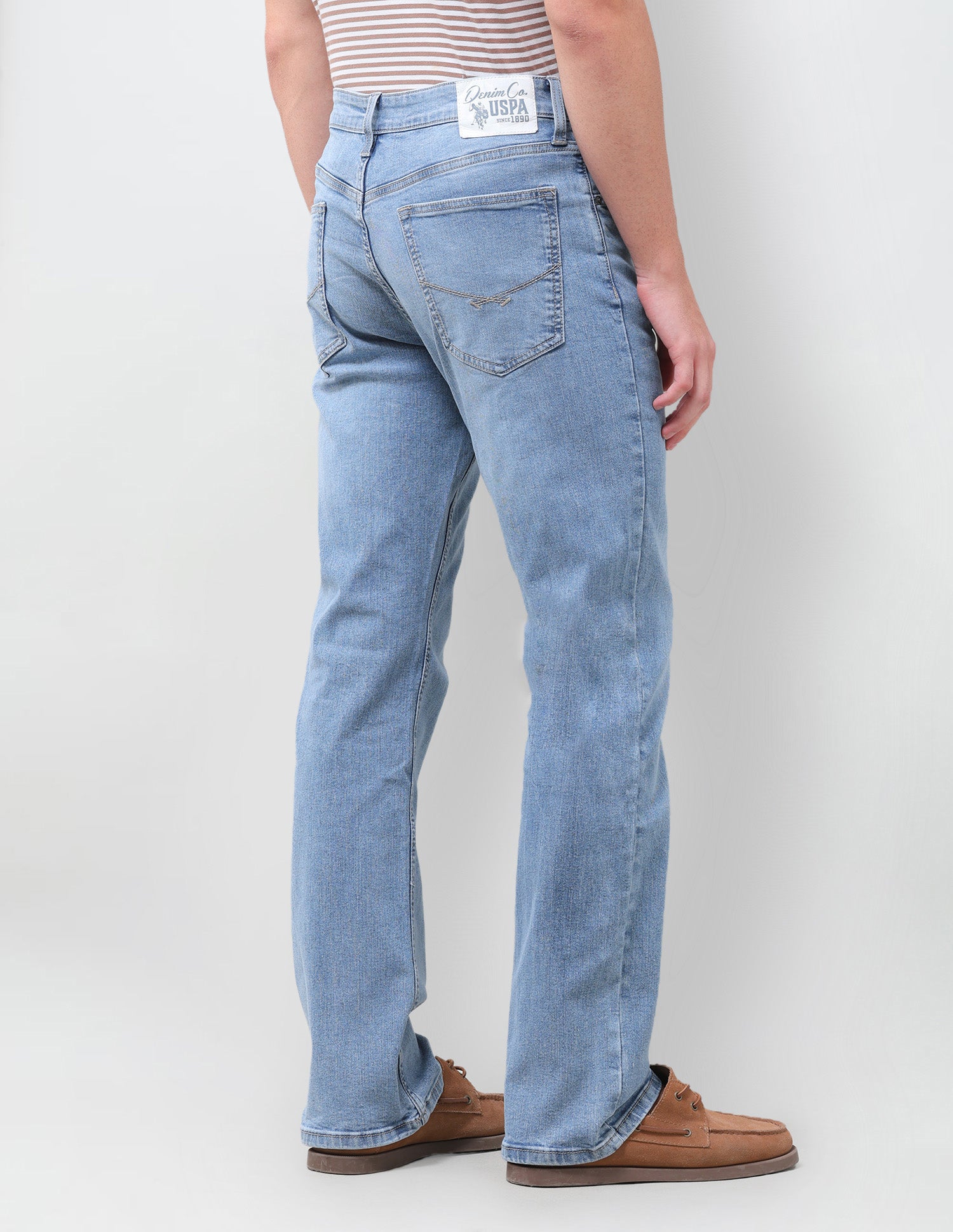 Connor Bootcut Fit Blue Jeans Light Indigo - U.S. Polo Assn. India | Large