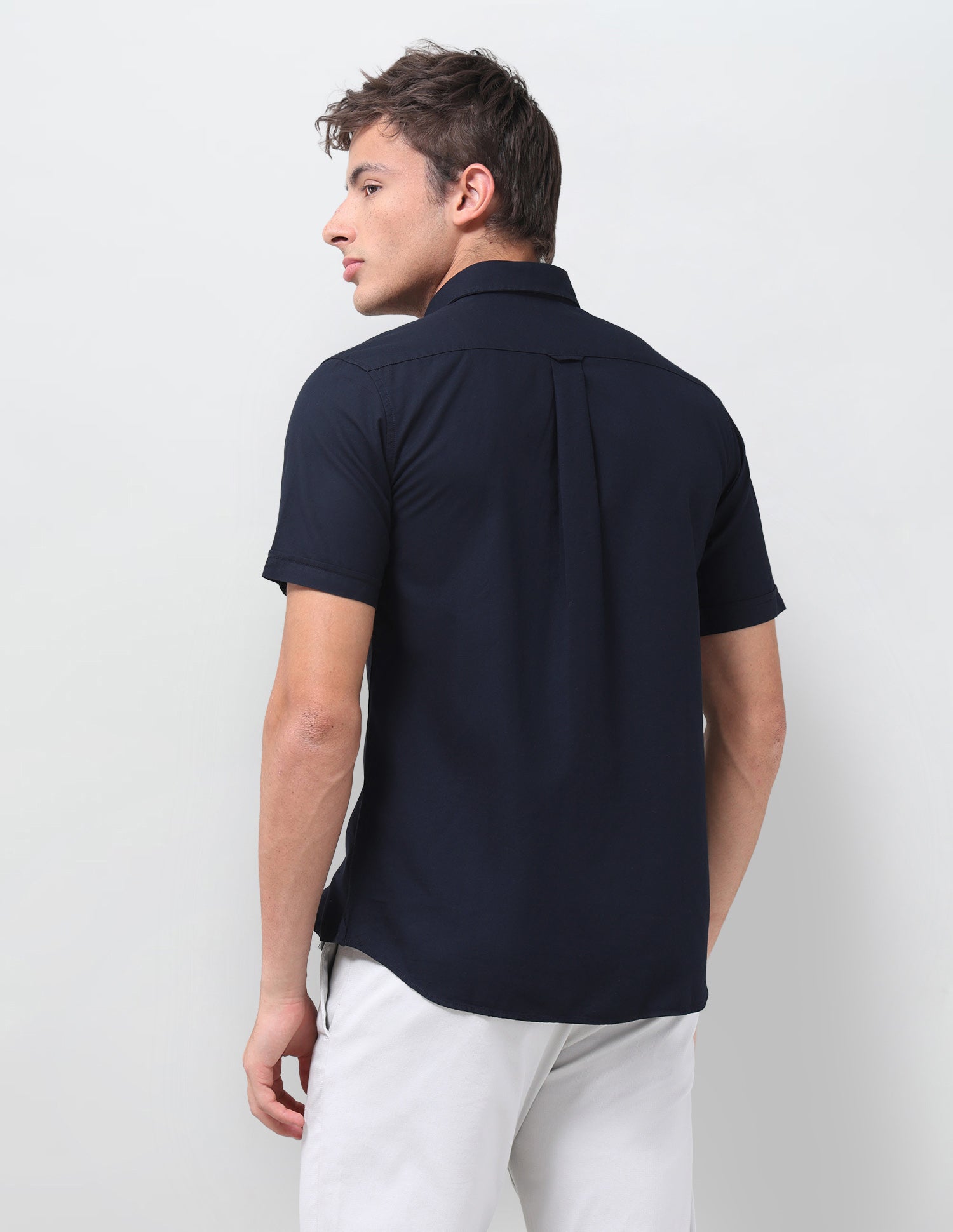 Solid Regular Fit Shirt Navy - U.S. Polo Assn. India | Large
