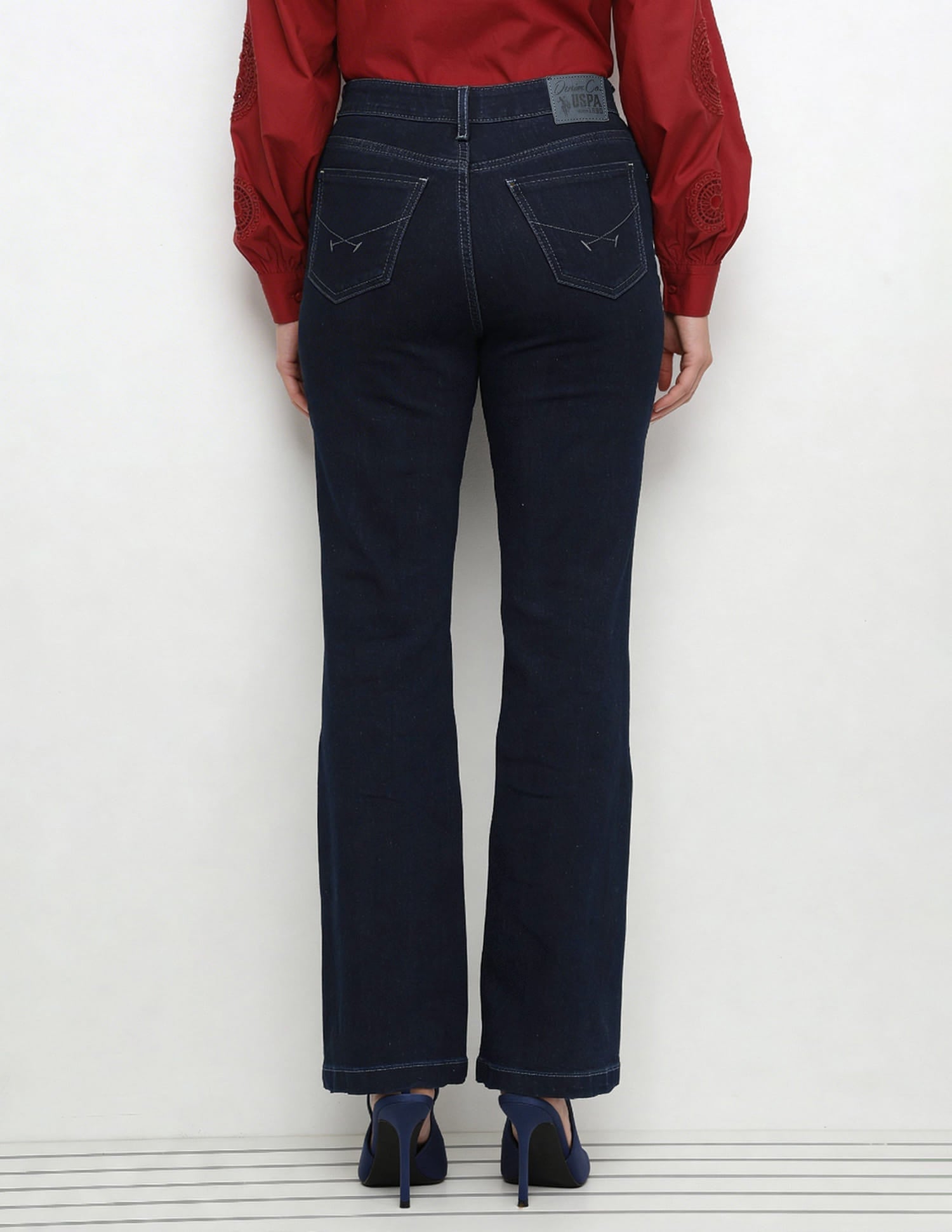 High Rise Bootcut Jeans Blue - U.S. Polo Assn. India | Large
