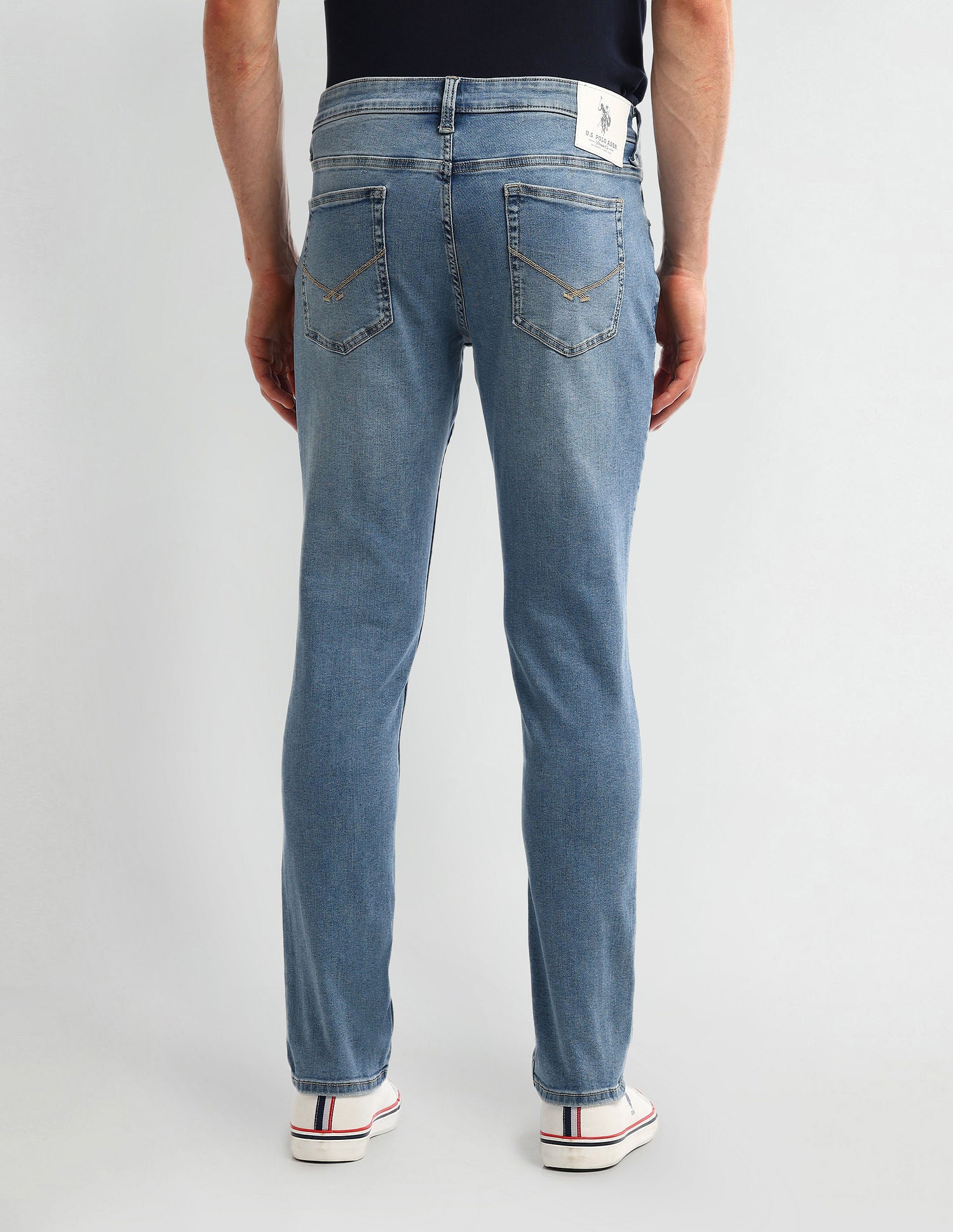 Brandon Slim Tapered Blue Jeans Blue - U.S. Polo Assn. India | Large