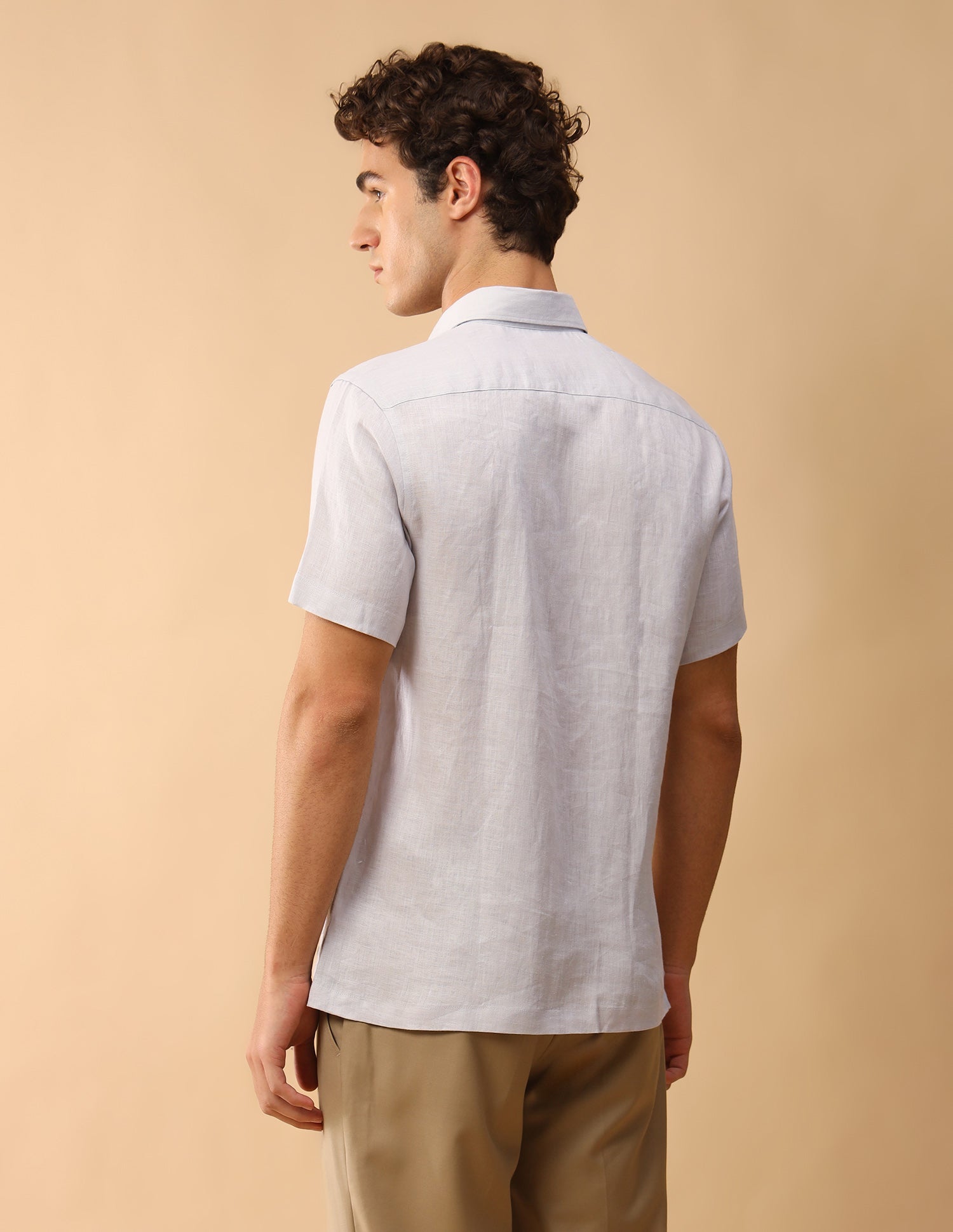 Pacho X Solid Regular Fit Shirt Light Grey - U.S. Polo Assn. India | Large