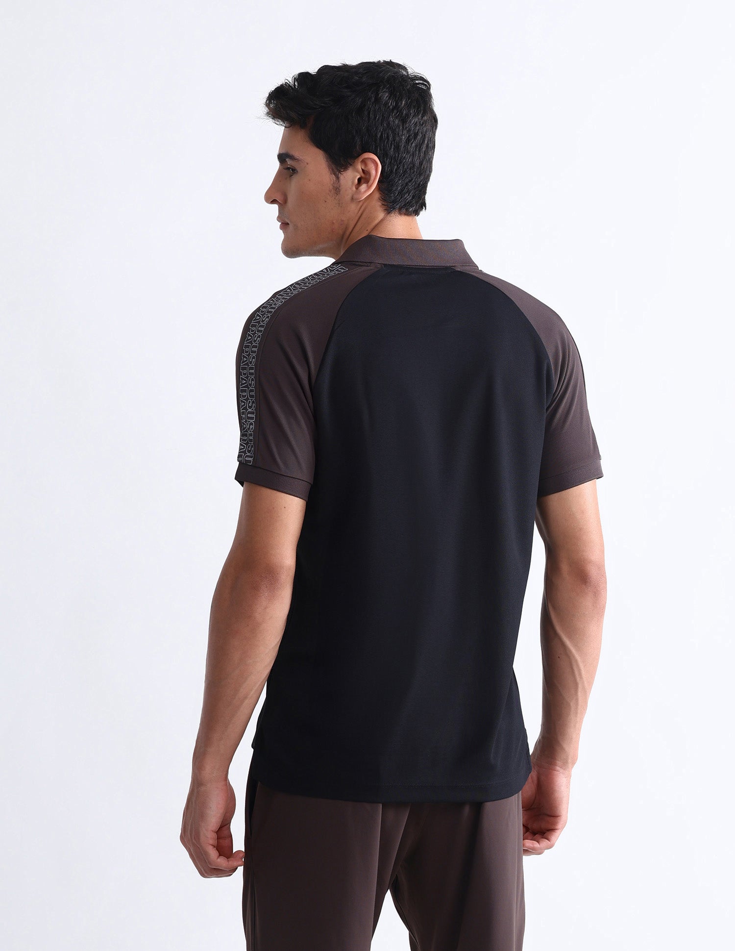 Colourblocked Slim Fit Polo Shirt Black - U.S. Polo Assn. India | Large