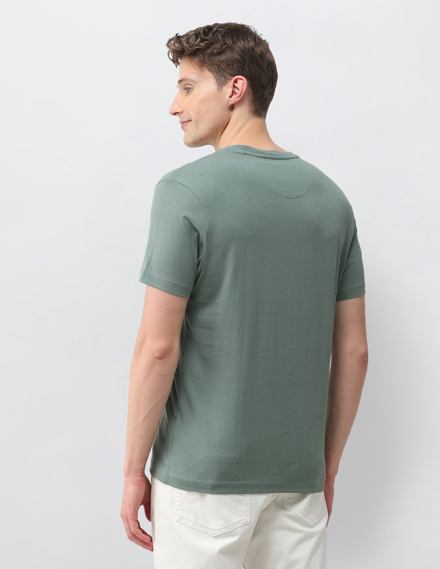 Graphic Brand Printed Slim Fit T-Shirt Light Green - U.S. Polo Assn. India | Large