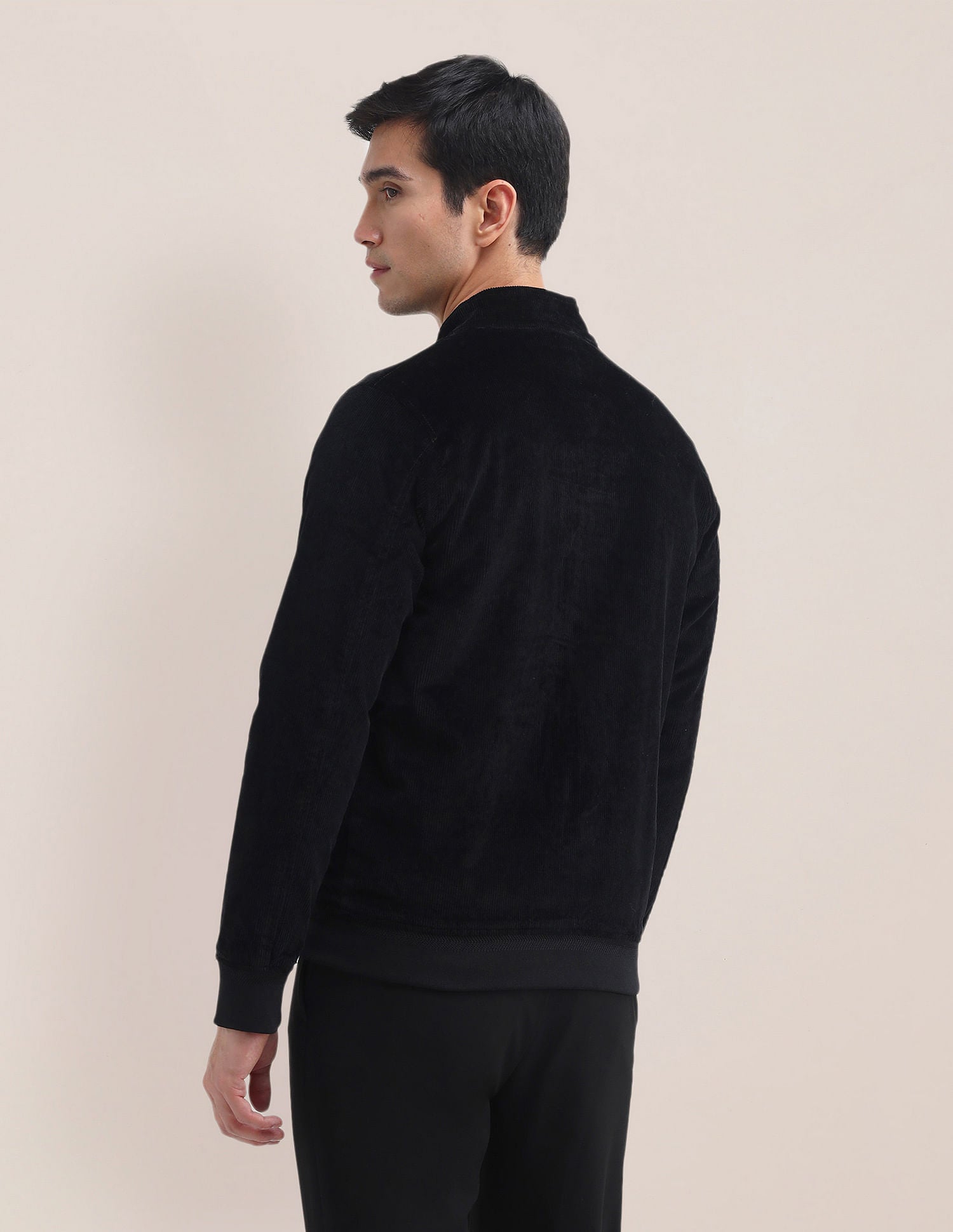 Mock Neck Regular Fit Jacket Black - U.S. Polo Assn. India | Large