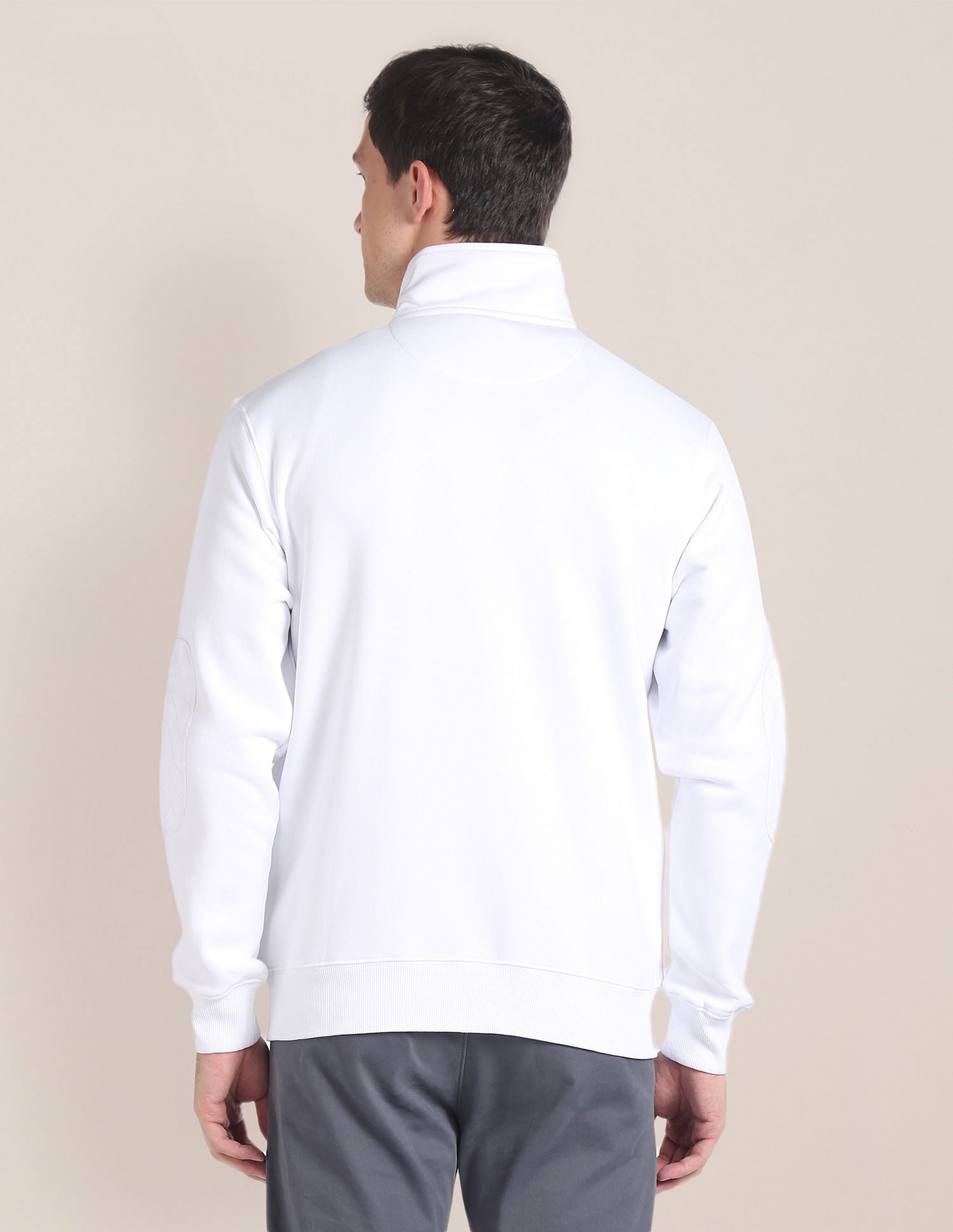 High Neck Solid Sweatshirt White - U.S. POLO ASSN. | Large