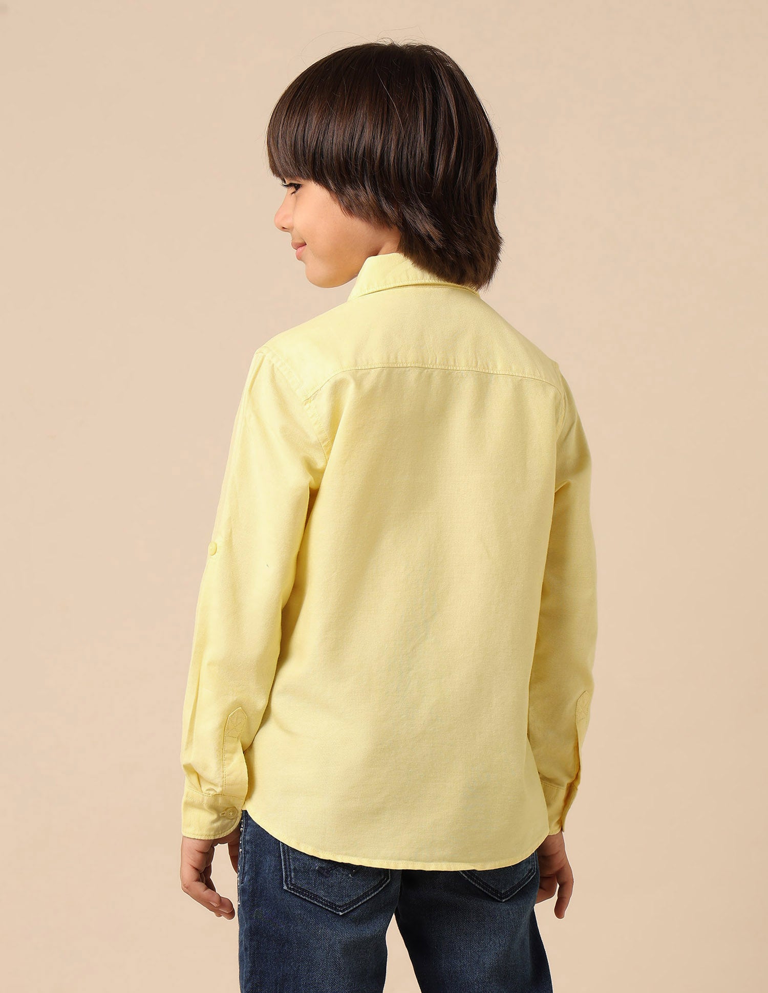 Boys Solid Oxford Shirt Yellow - U.S. POLO ASSN. | Large