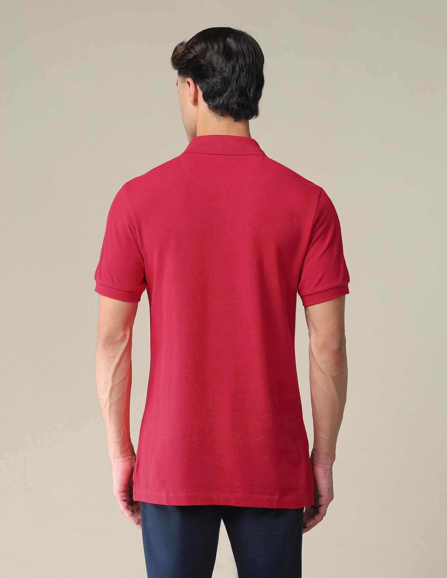 Colour Block Slim Polo Shirt Red - U.S. POLO ASSN. | Large