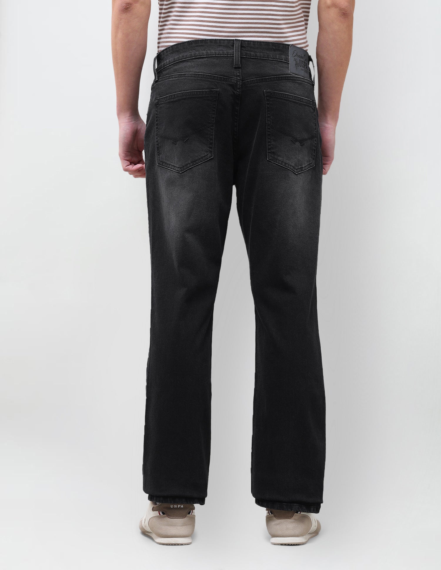 Connor Bootcut Fit Black Jeans Black - U.S. Polo Assn. India | Large