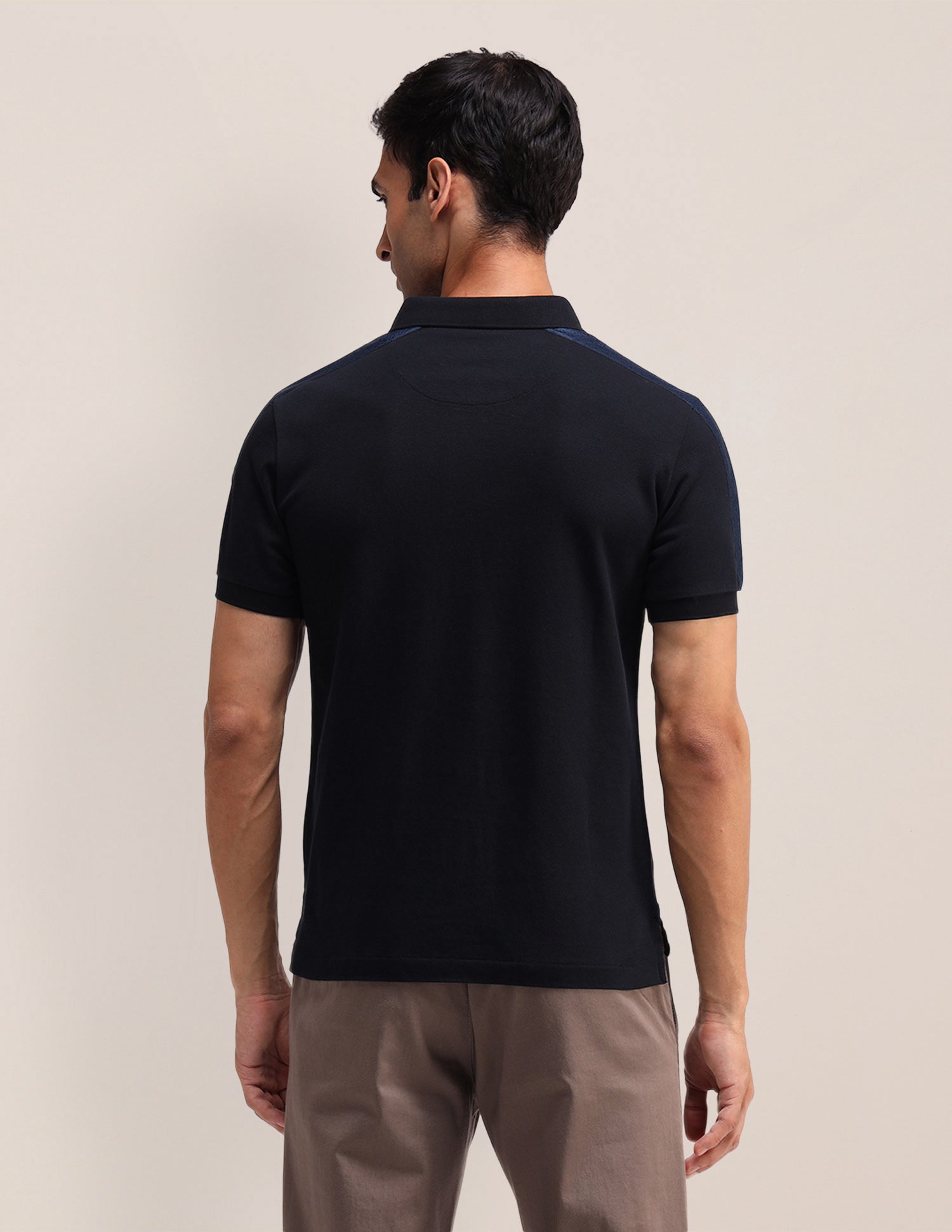 Solid Cotton Muscle Fit Polo Shirt Navy - U.S. POLO ASSN. | Large