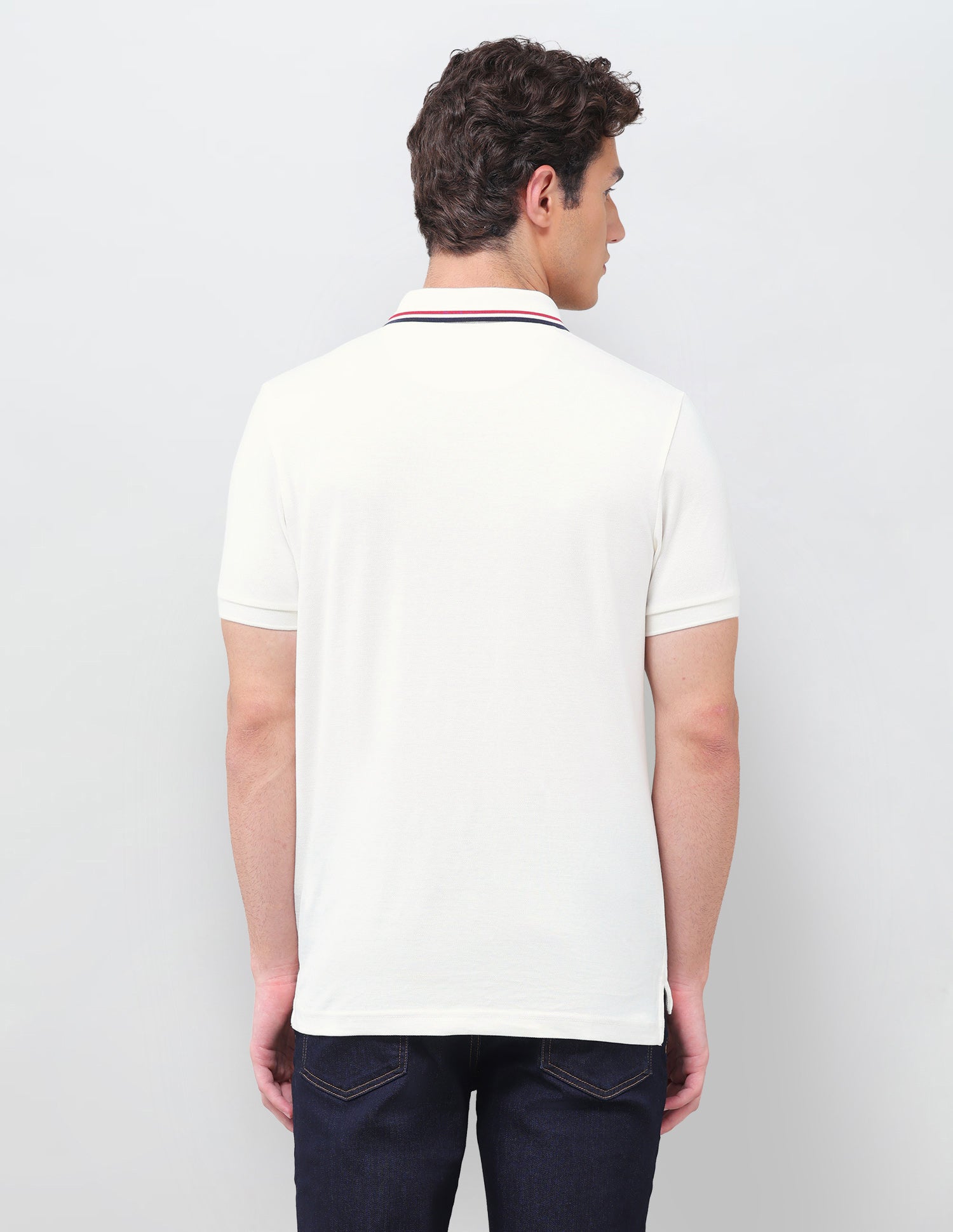 Solid Regular Fit Polo Shirt Off White - U.S. Polo Assn. India | Large