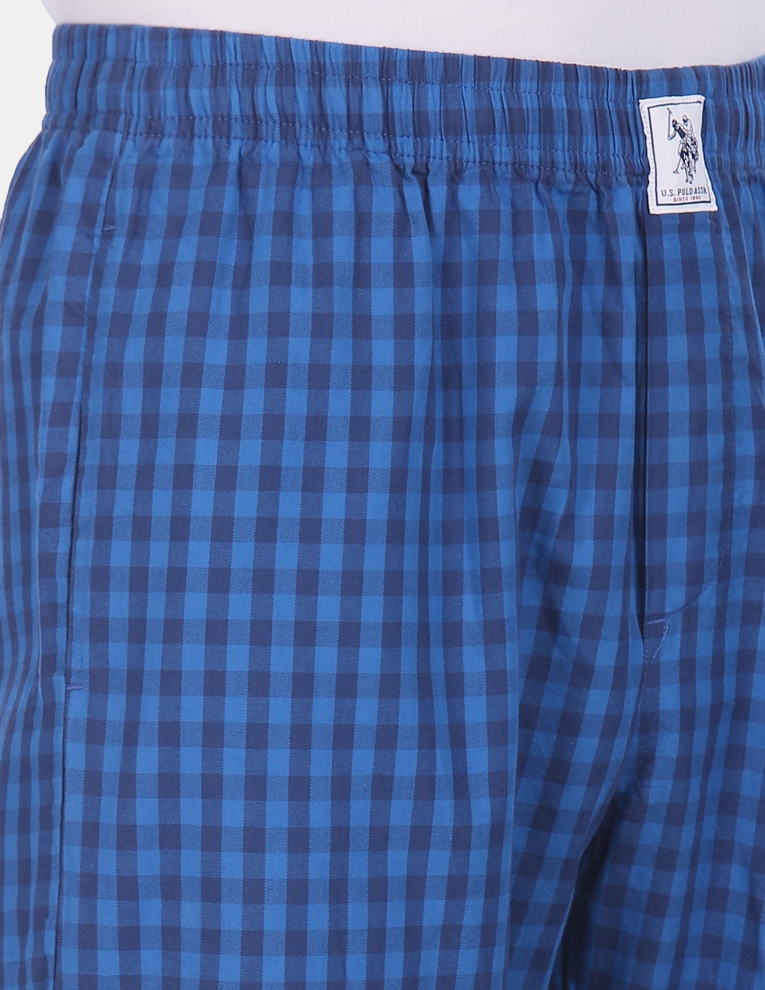 Comfort Fit Check I659 Lounge Pants - Pack Of 1 Blue - U.S. POLO ASSN. | Large