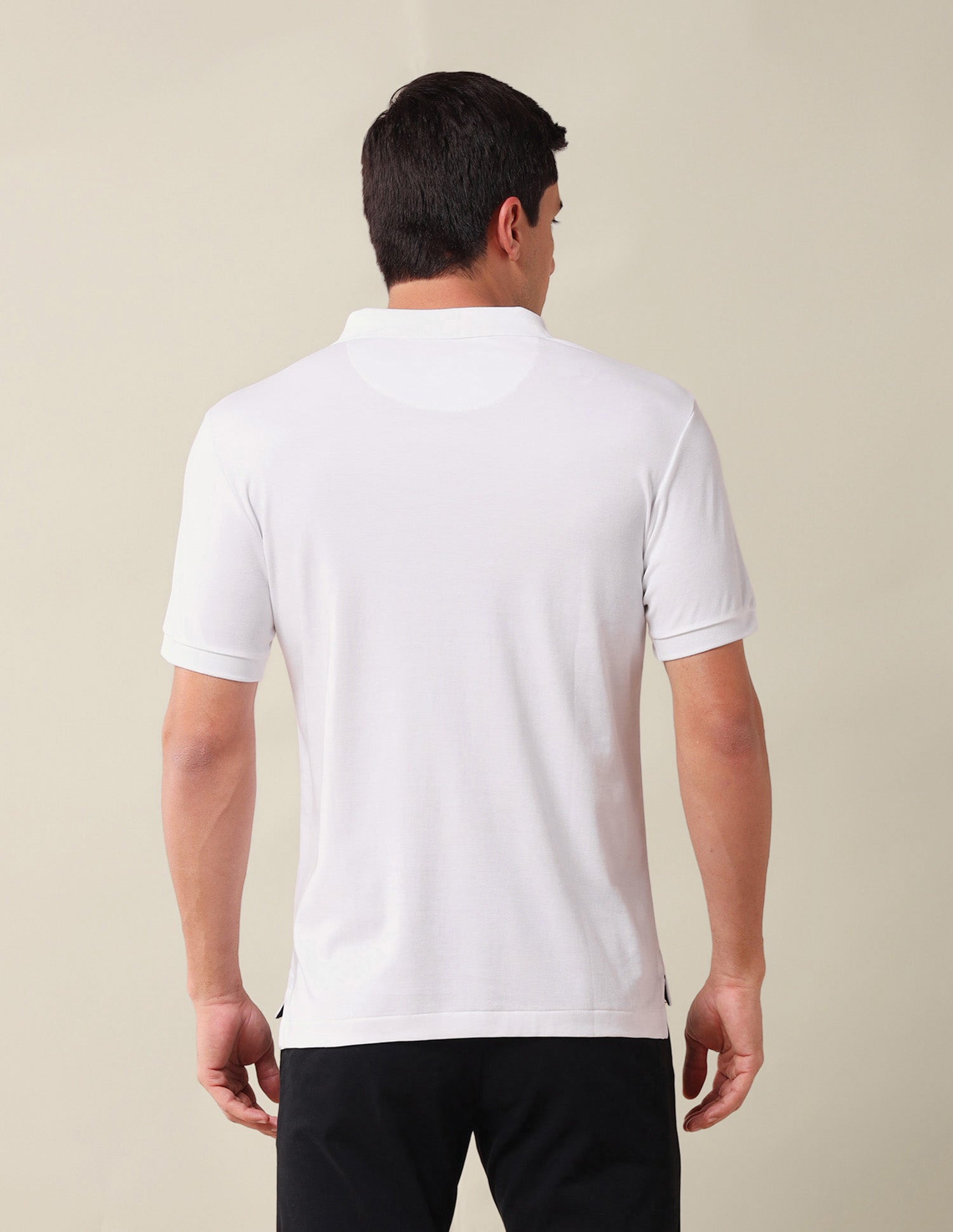 Horizontal Striped Slim Fit Polo Shirt White - U.S. Polo Assn. India | Large