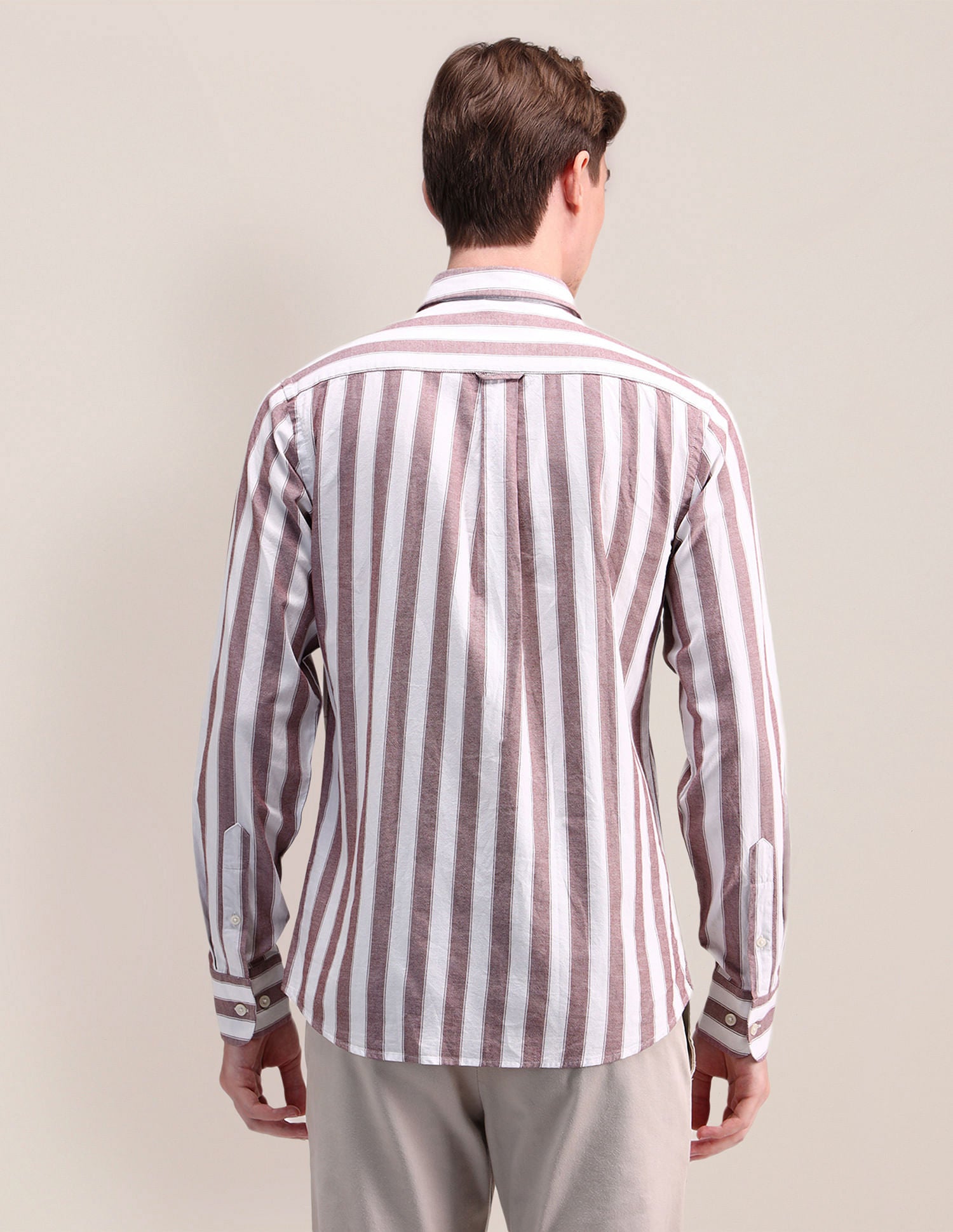 Vertical Striped Regular Shirt Red - U.S. POLO ASSN. | Large