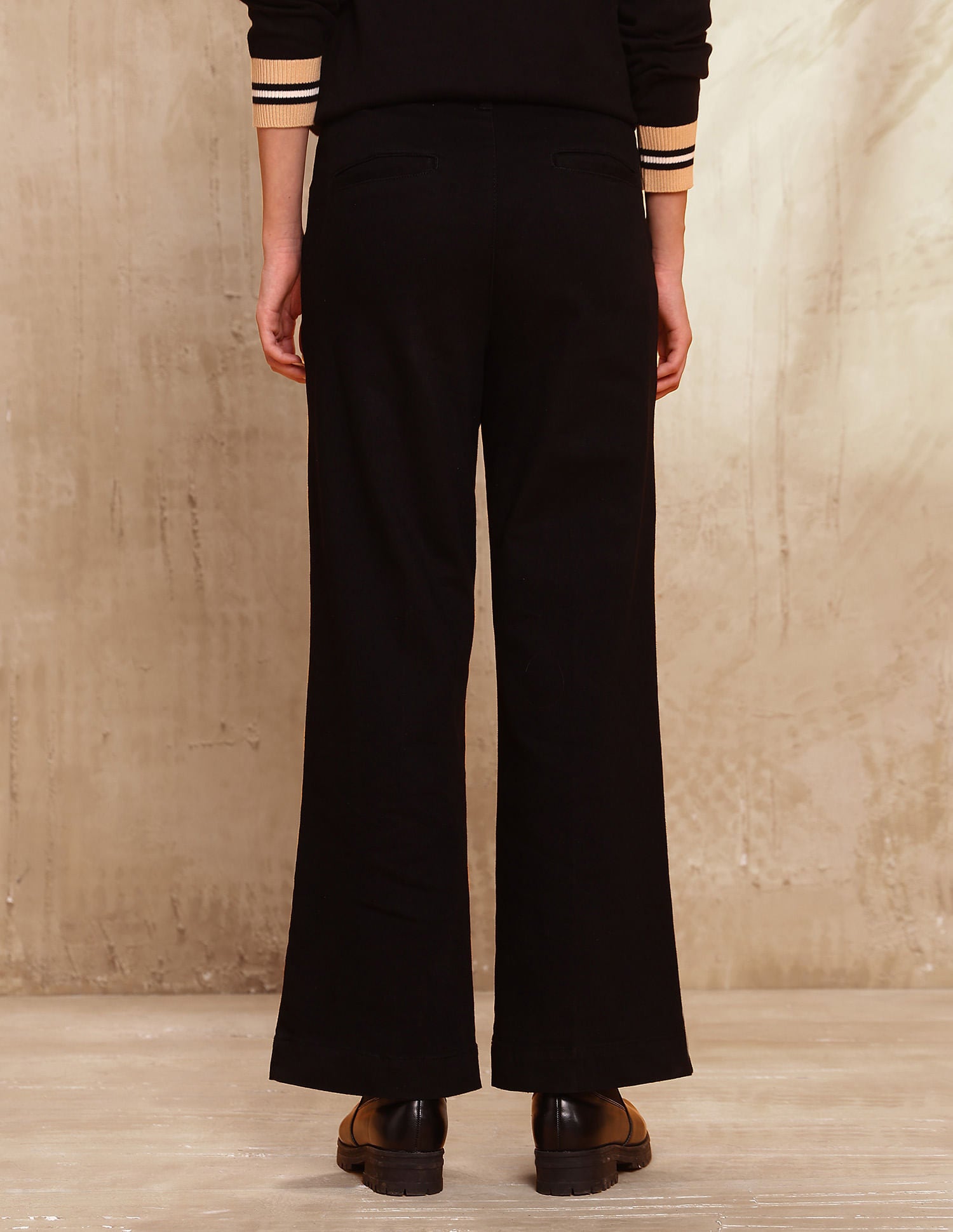 High Rise Wide Leg Fit Jeans Black - U.S. POLO ASSN. | Large