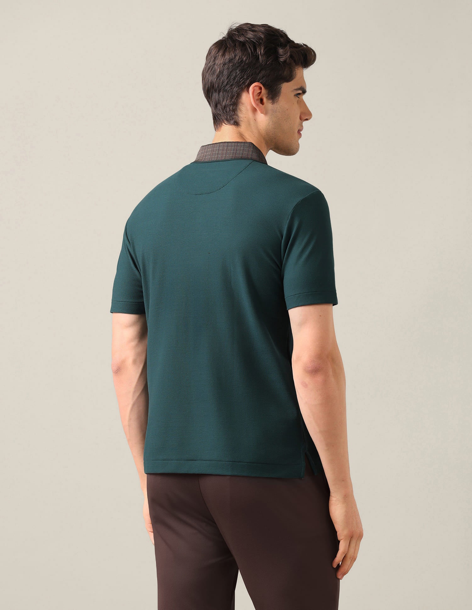 Solid Slim Fit Polo Shirt Green - U.S. Polo Assn. India | Large