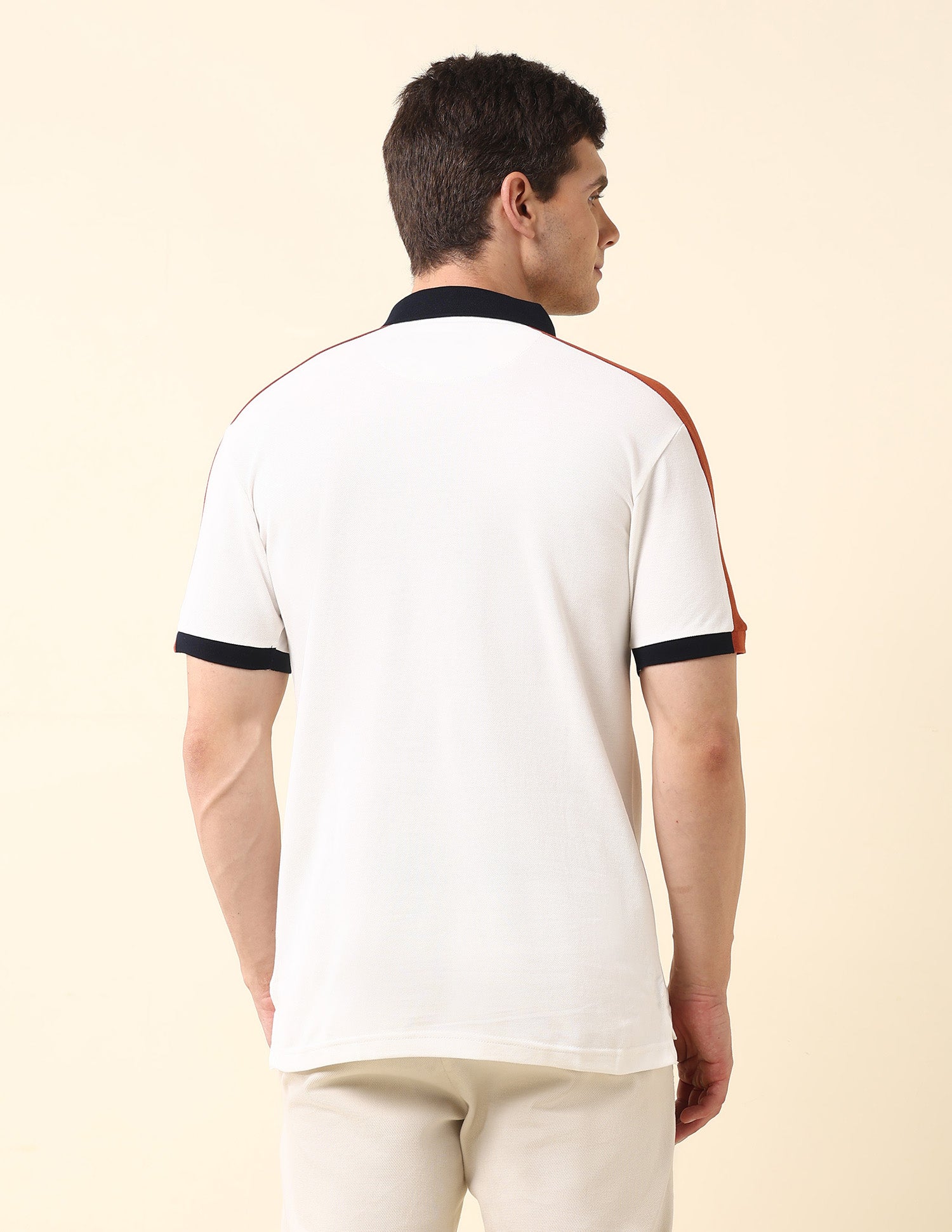 Colourblocked Slim Fit Classic Polo Shirt White - U.S. Polo Assn. India | Large