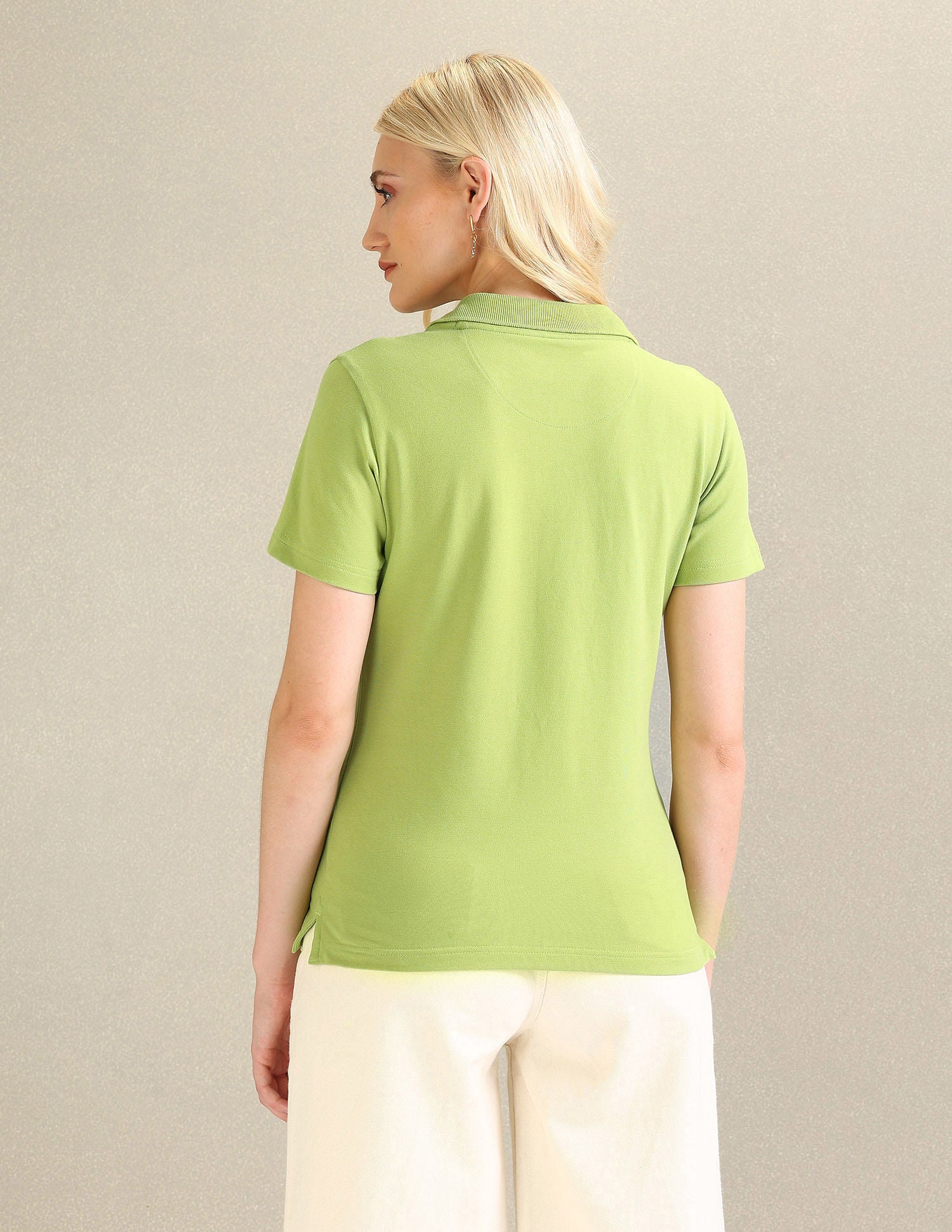 V-Neck Solid Polo Shirt Light Green - U.S. POLO ASSN. | Large