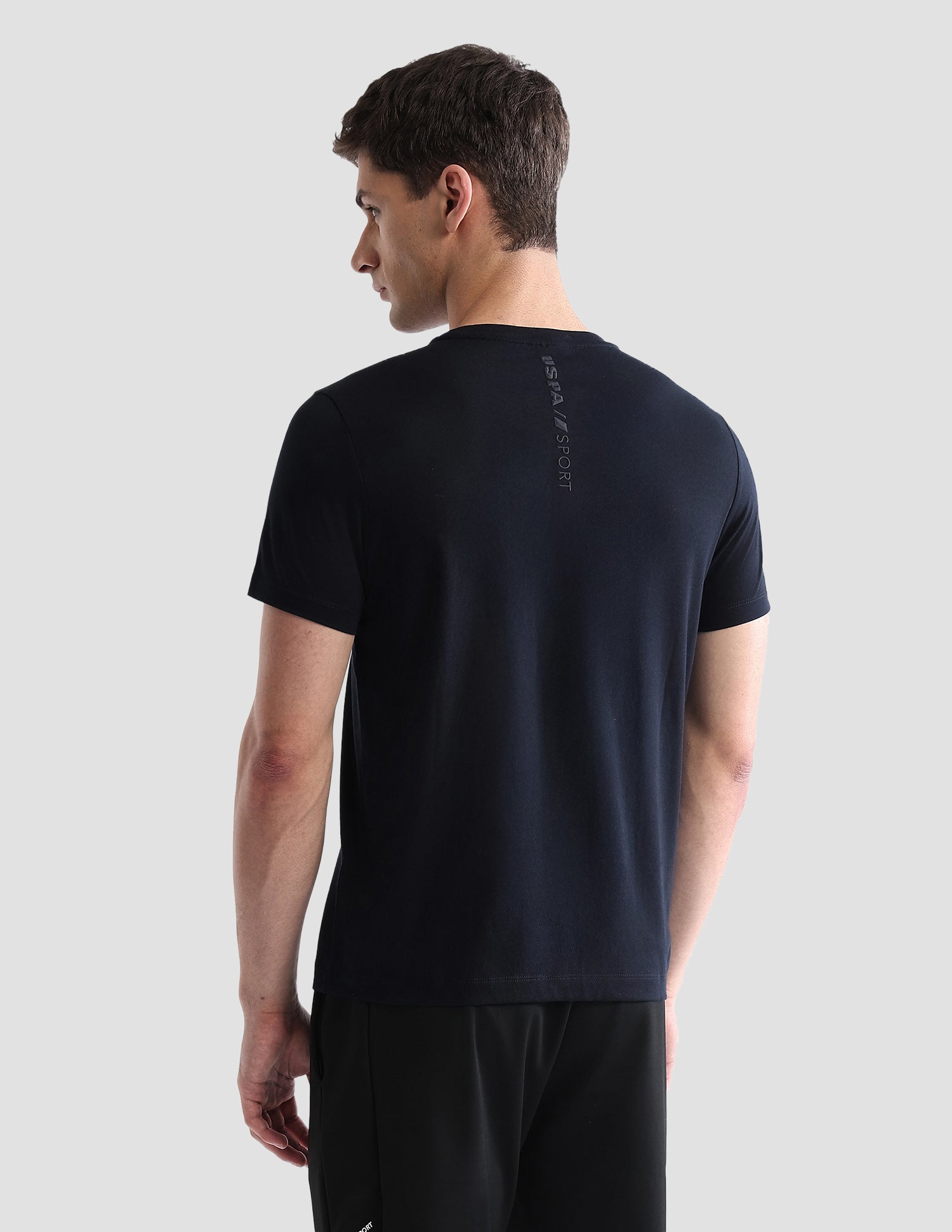 Brand Printed Regular Fit Active T-Shirt Navy - U.S. POLO ASSN. | Large