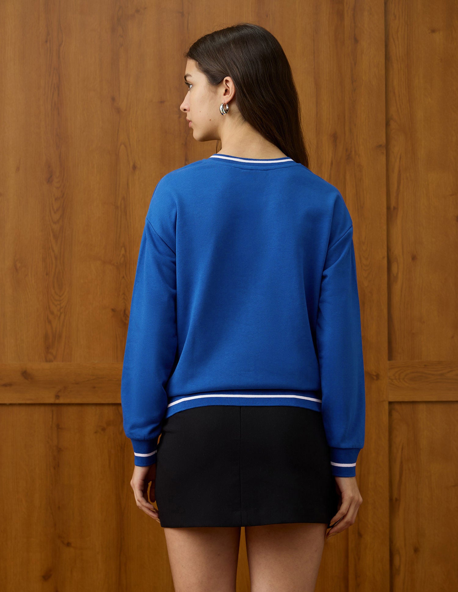 Regular Fit Solid Sweatshirt Blue - U.S. POLO ASSN. | Large