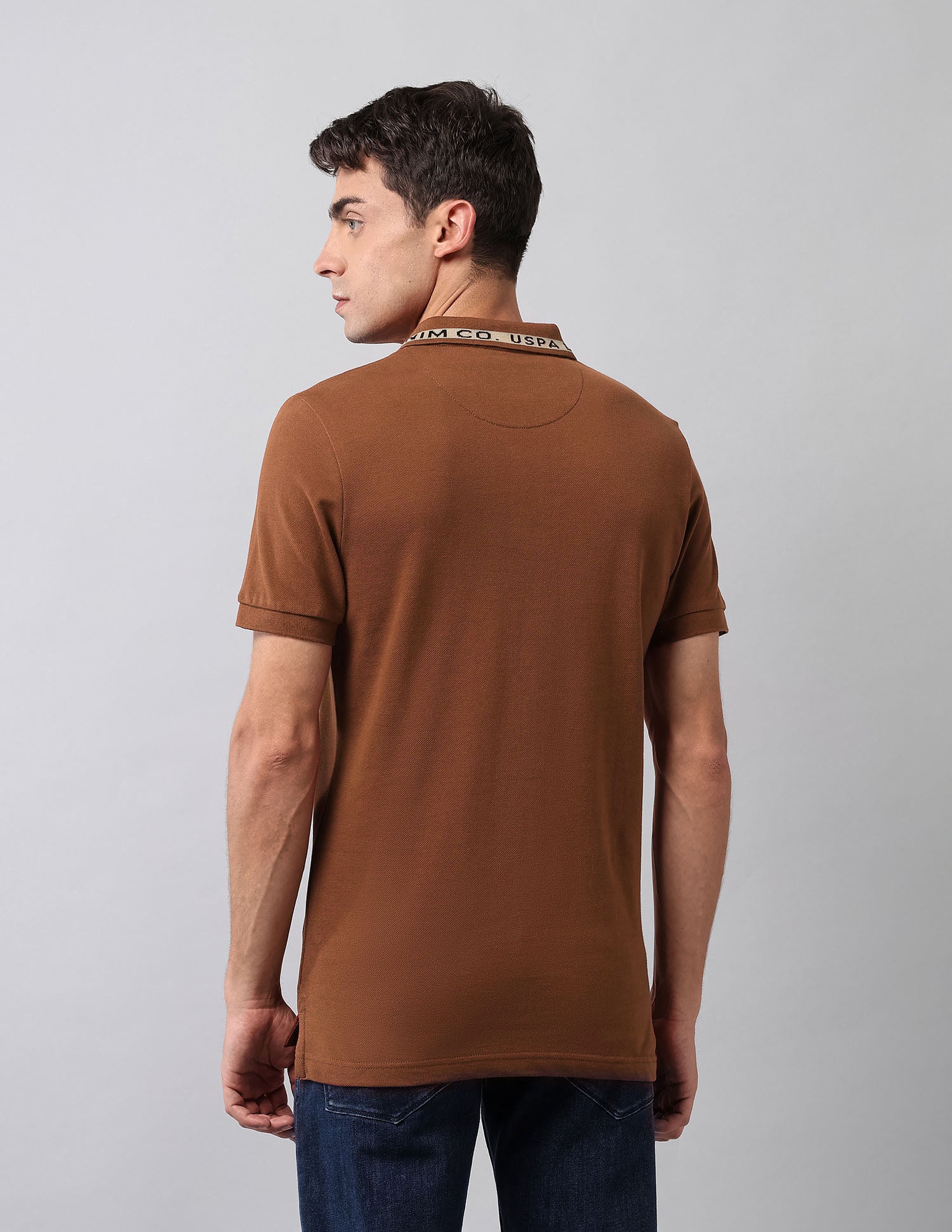 Solid Muscle Fit Polo Shirt Rust - U.S. Polo Assn. India | Large