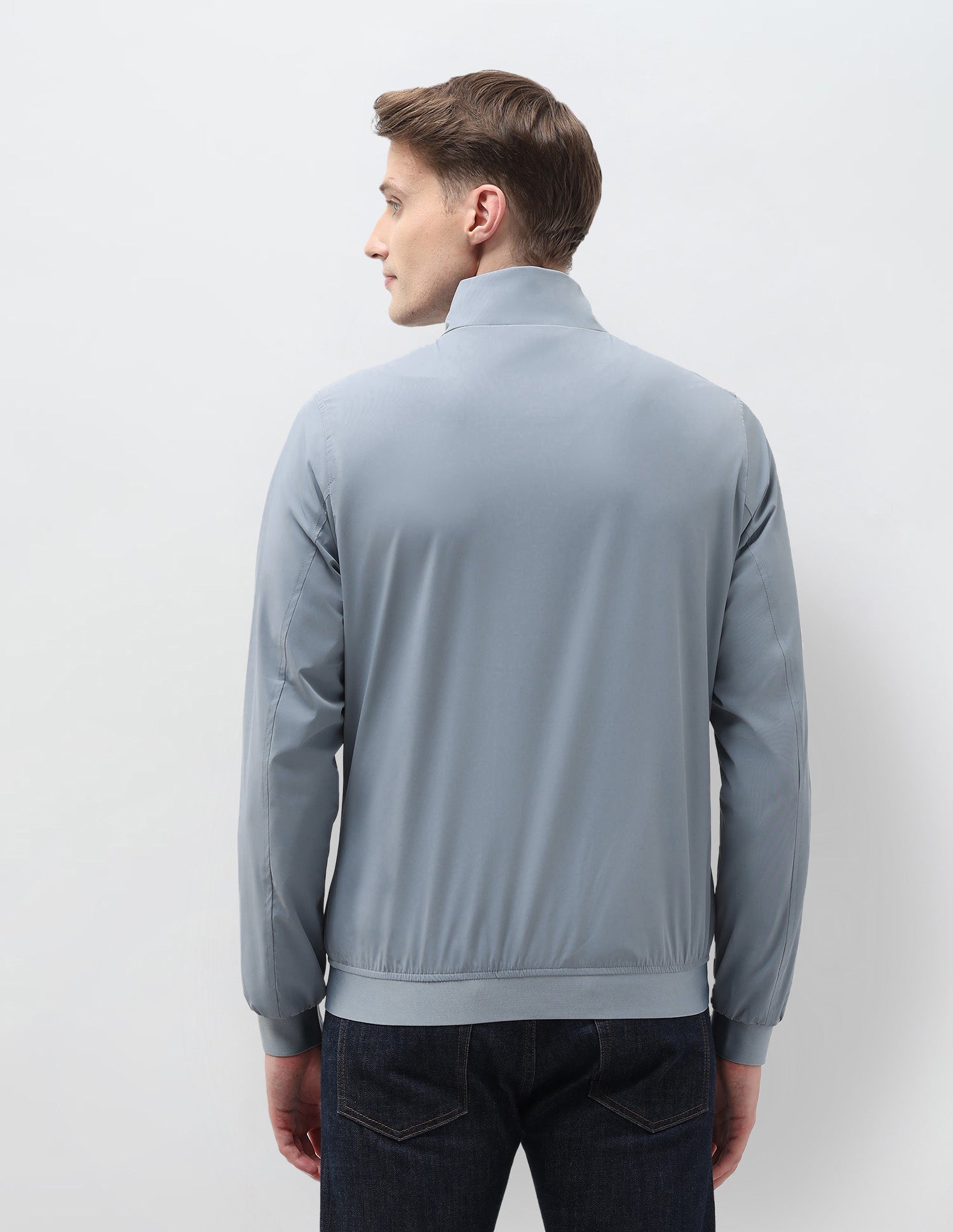 Solid Regular Fit Jacket Light Blue - U.S. Polo Assn. India | Large