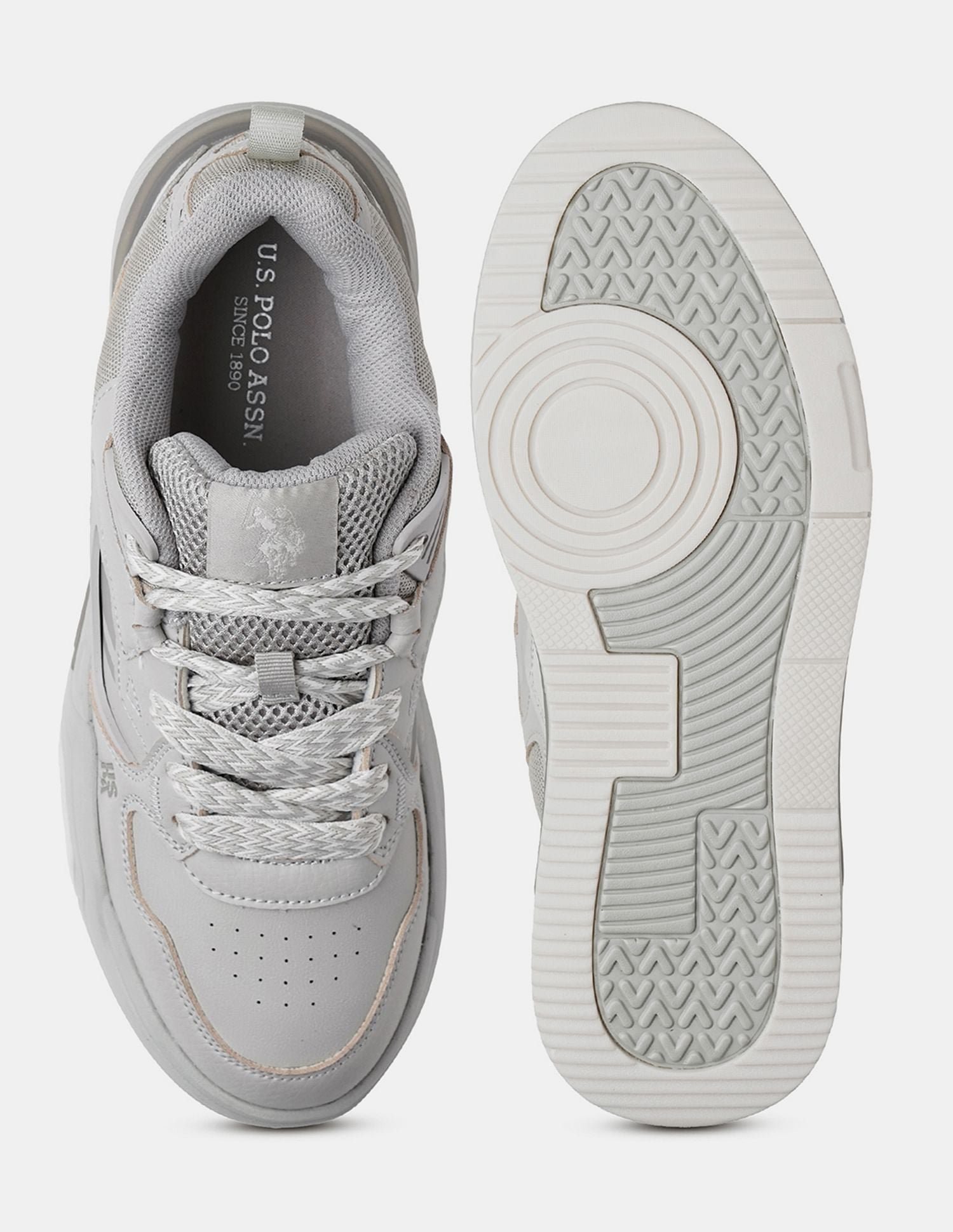 Men Damen Colour Blocked Sneakers Cream - U.S. POLO ASSN. | Large