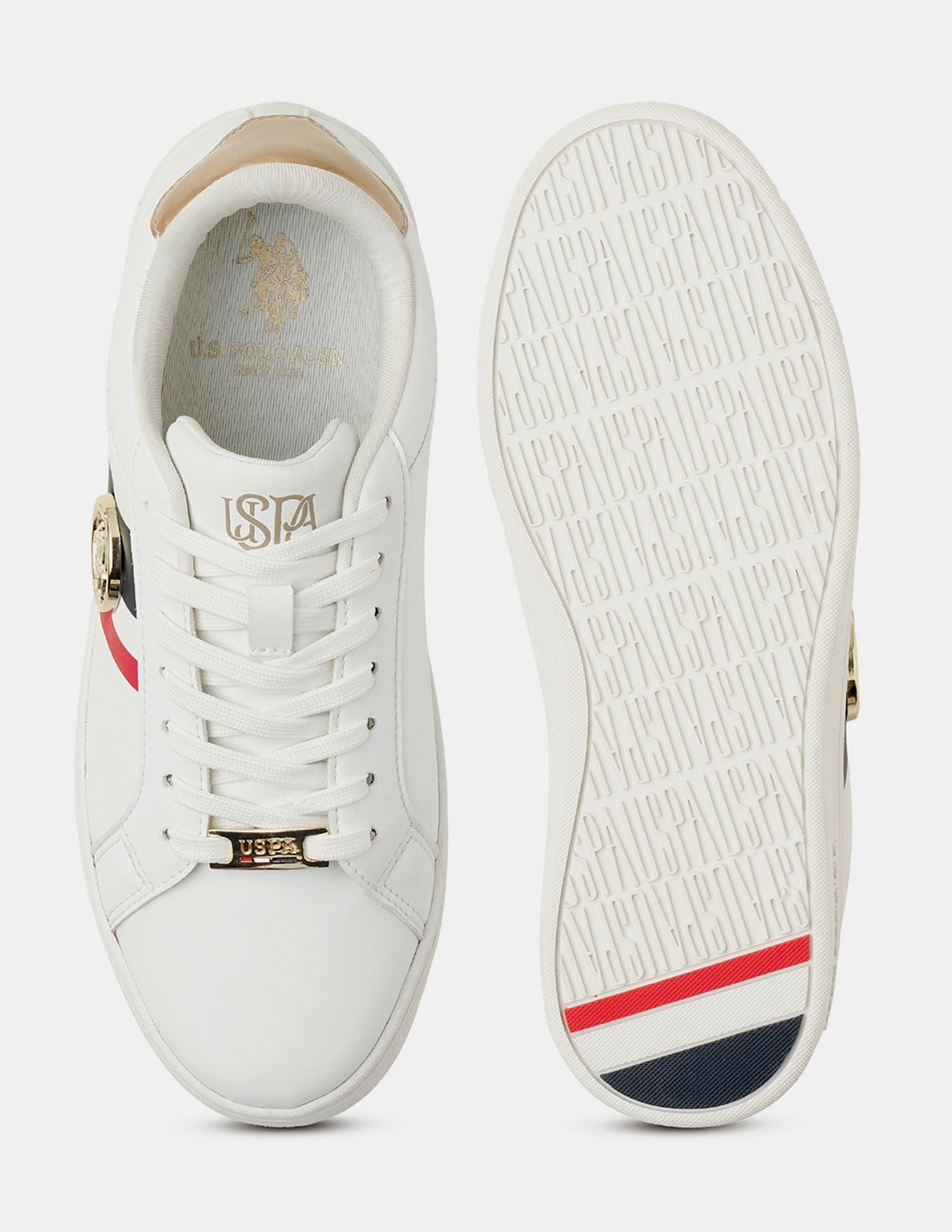 Women Emery 3.0 Colour Blocked Sneakers Off White - U.S. POLO ASSN. | Large