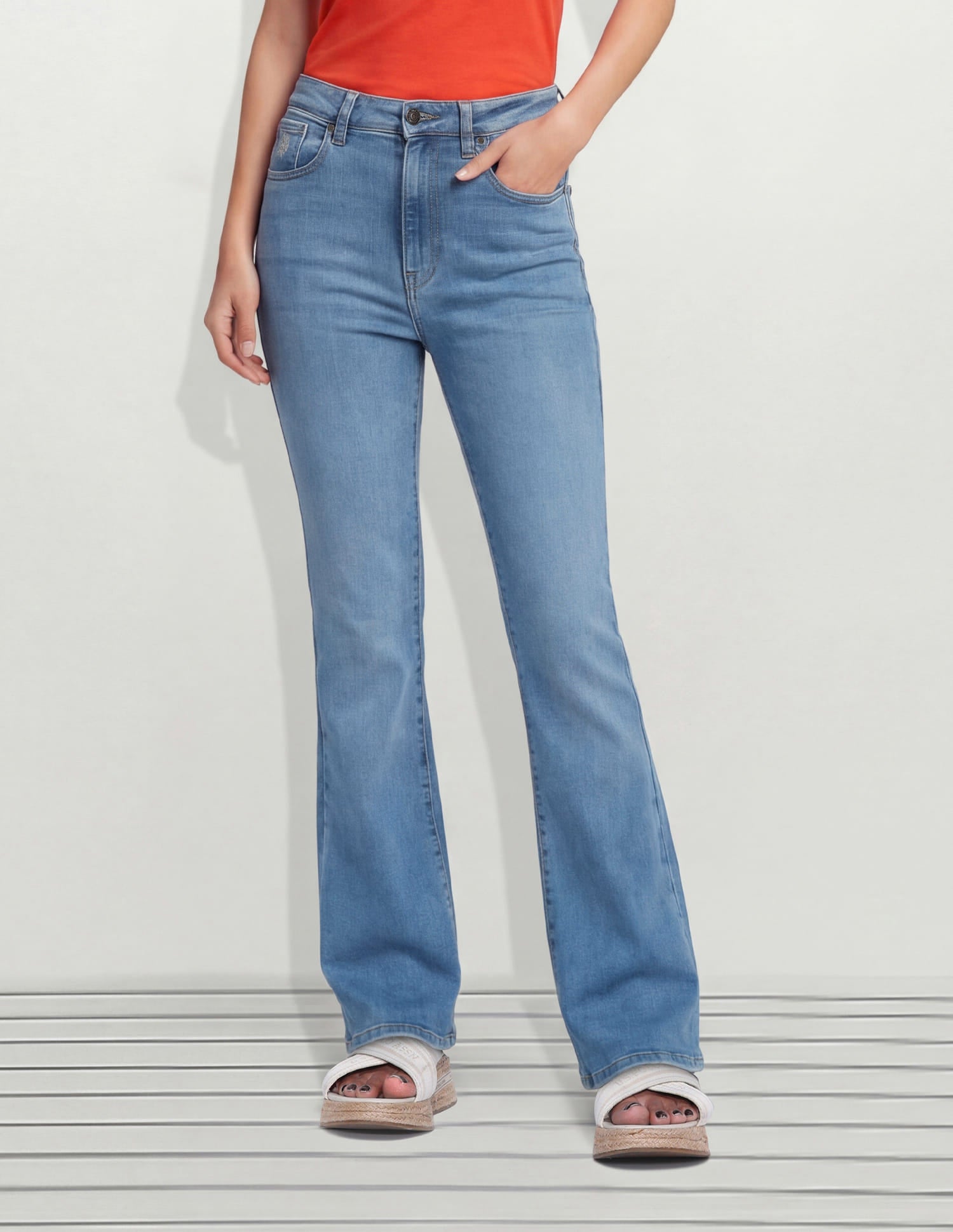 High Rise Bootcut Jeans Blue - U.S. Polo Assn. India | Large