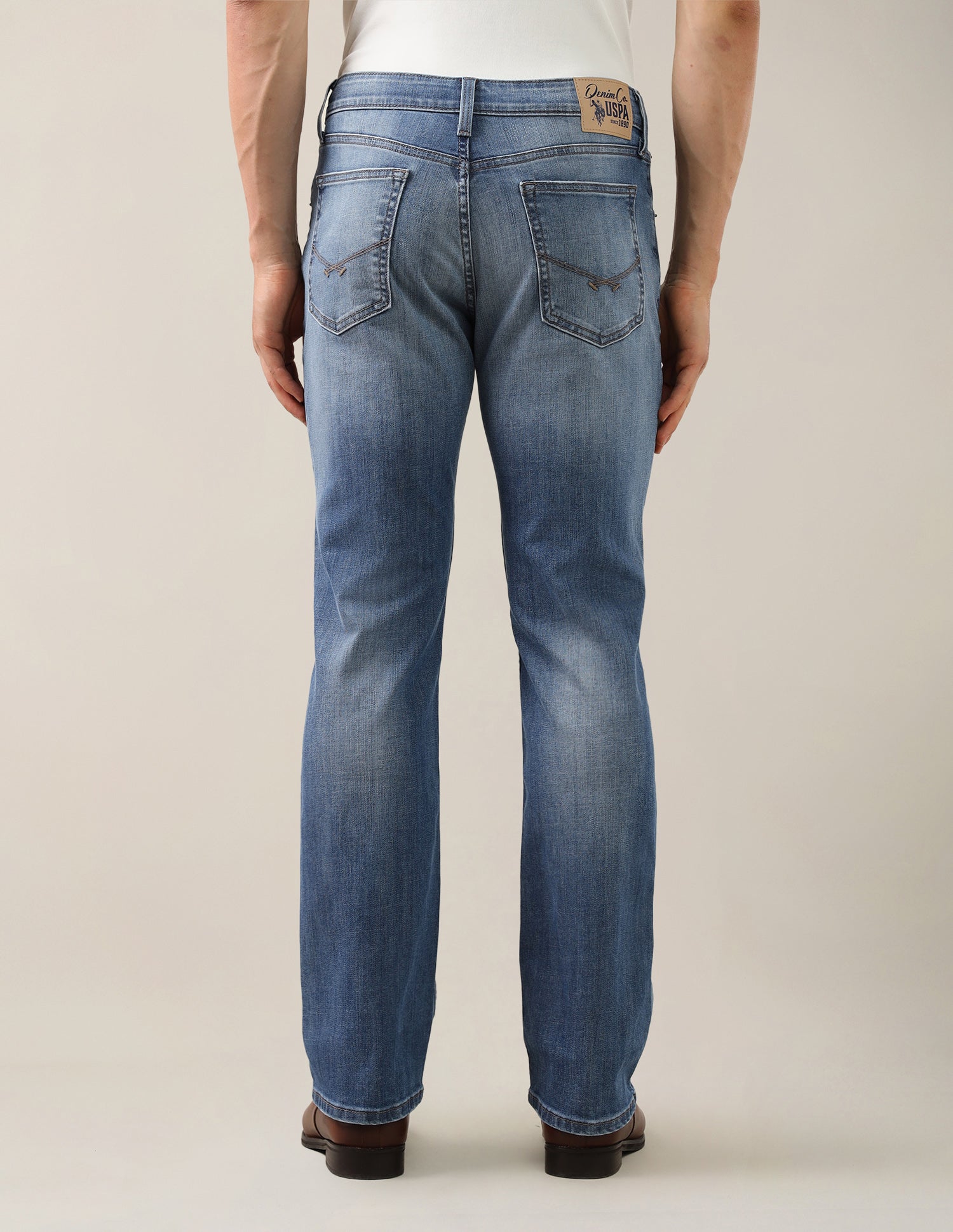 Connor Bootcut Fit Blue Jeans Mid Blue - U.S. Polo Assn. India | Large