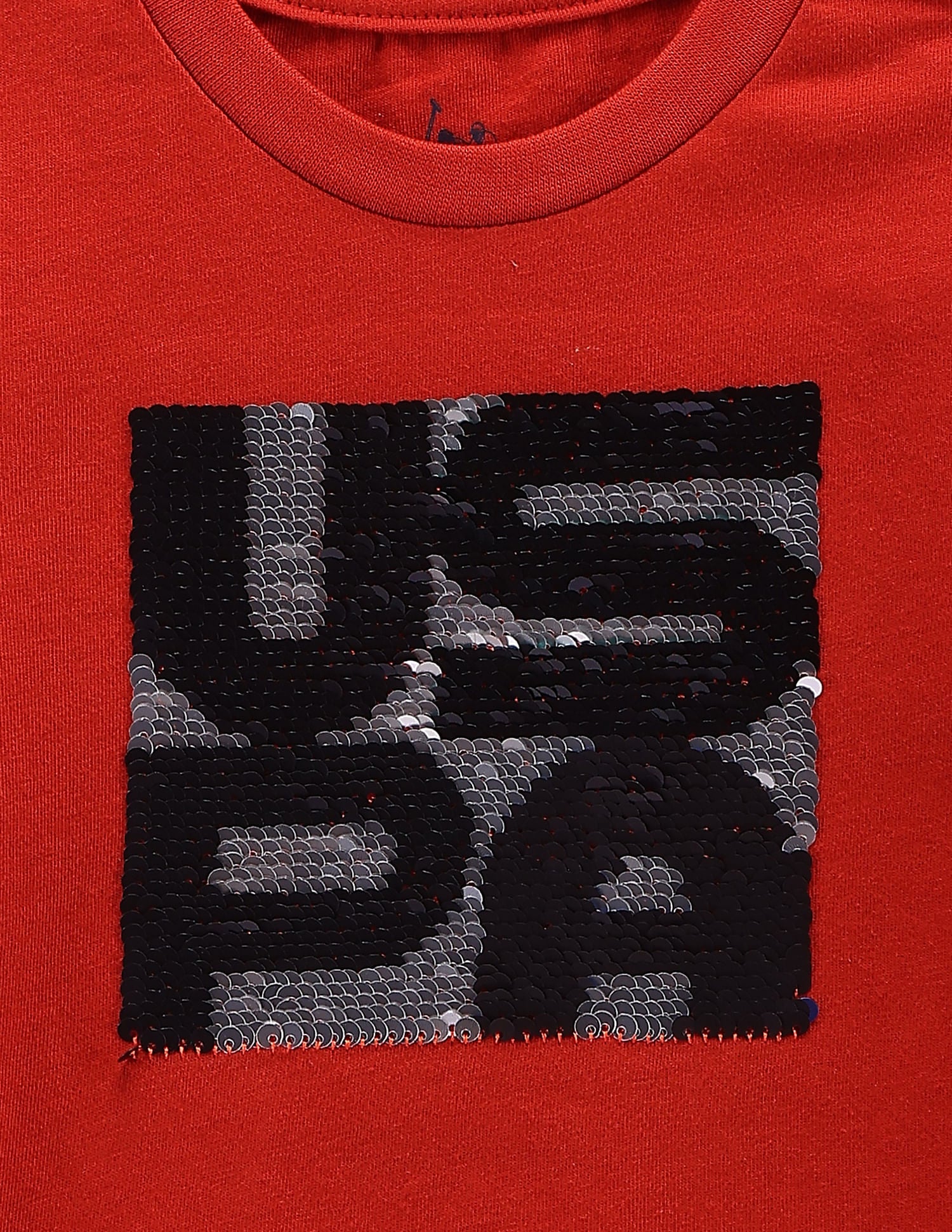 Boys Cotton Flip Sequin T-Shirt Rust - U.S. POLO ASSN. | Large