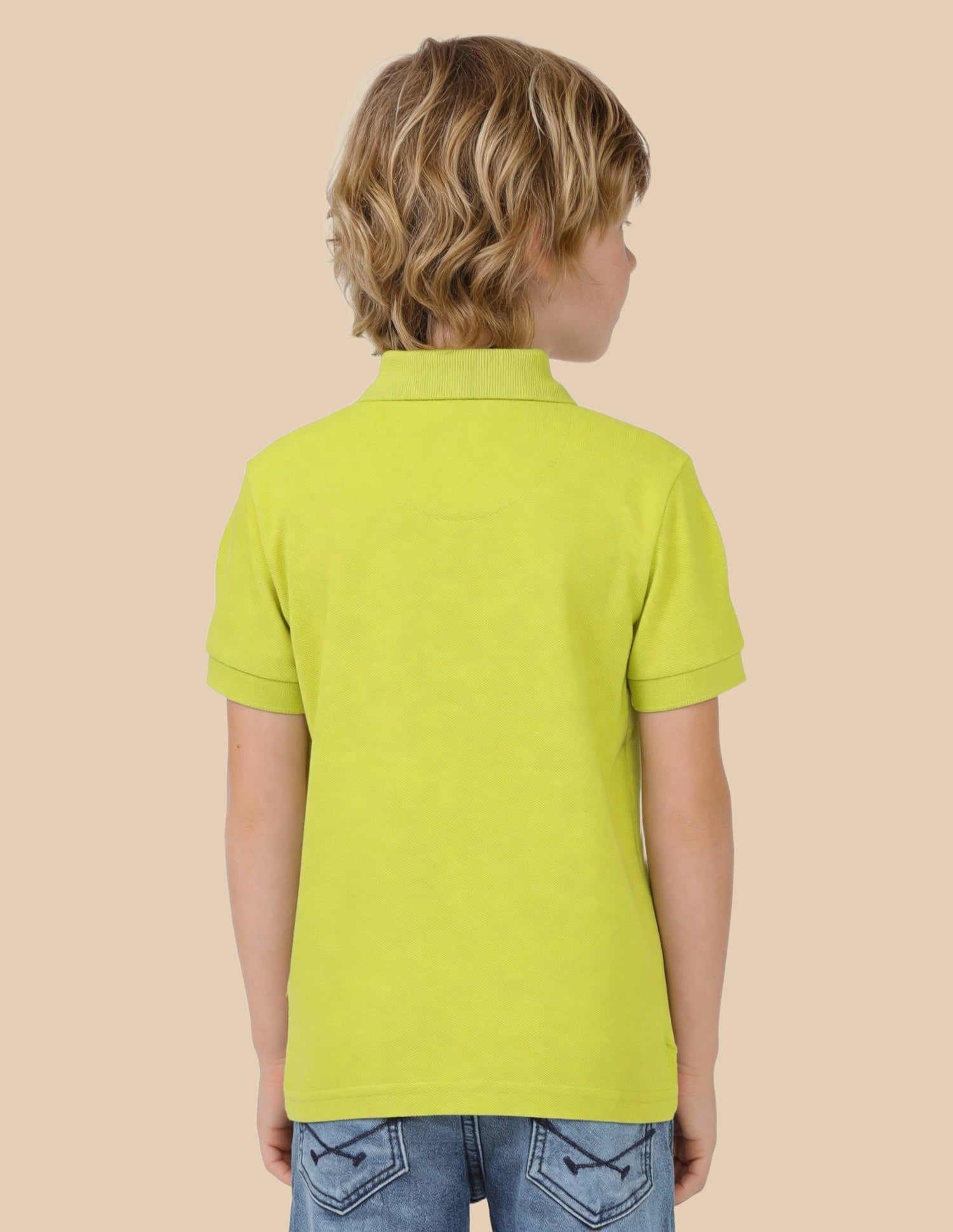 Boys Pure Cotton Polo Shirt Yellow - U.S. Polo Assn. India | Large