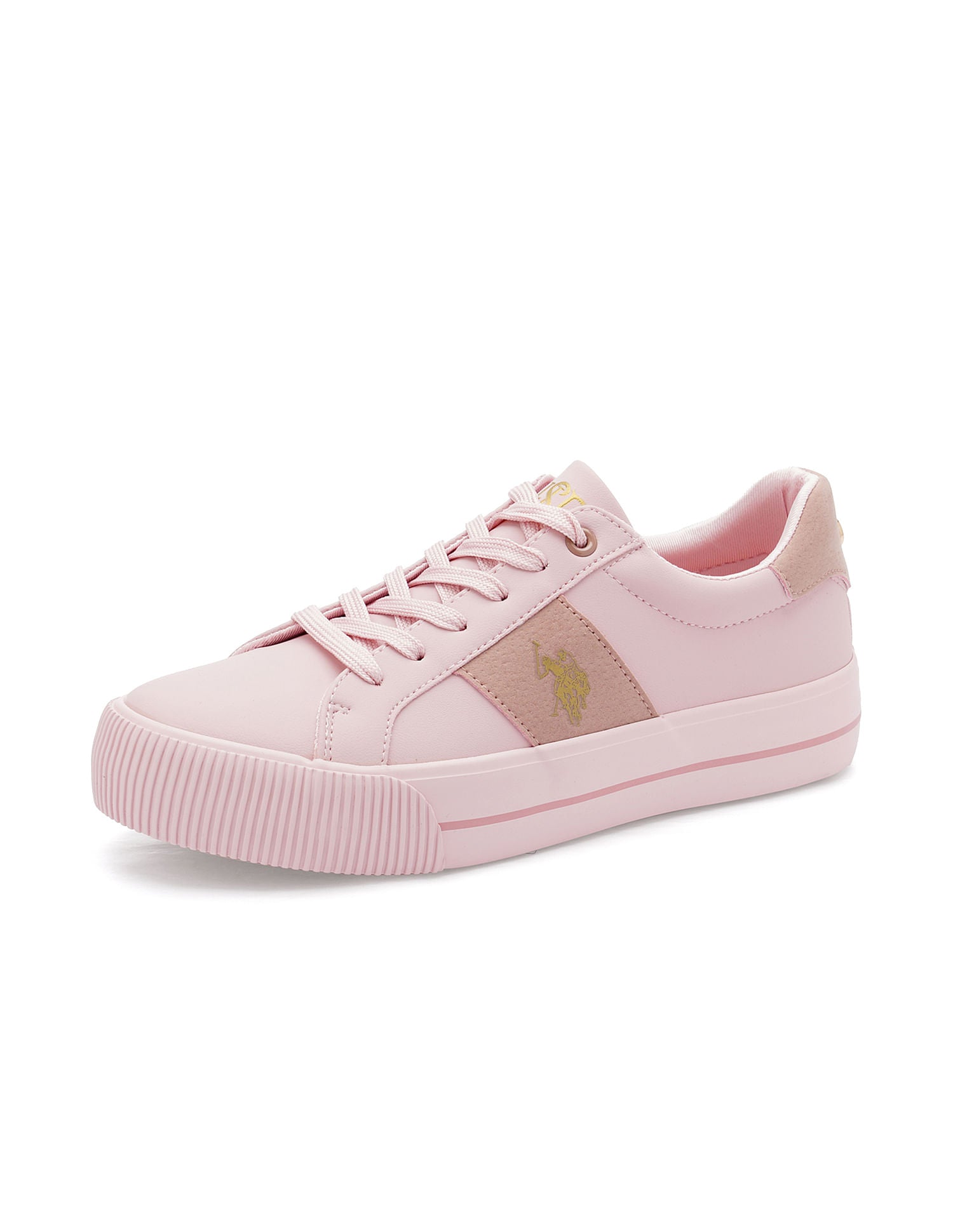 Women Ronnie Striped Sneakers Pink - U.S. POLO ASSN. | Large