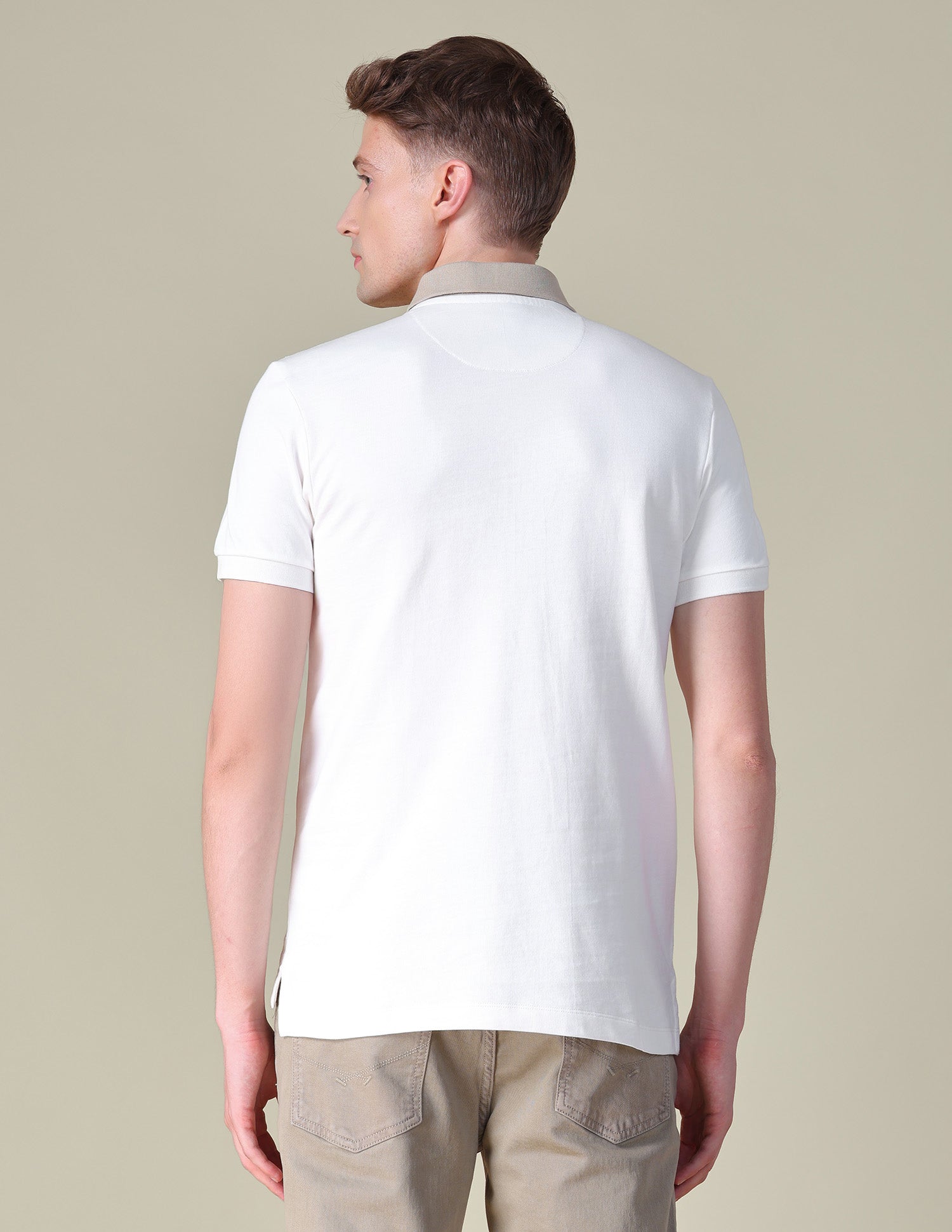 Solid Slim Fit Polo Shirt Ivory - U.S. POLO ASSN. | Large