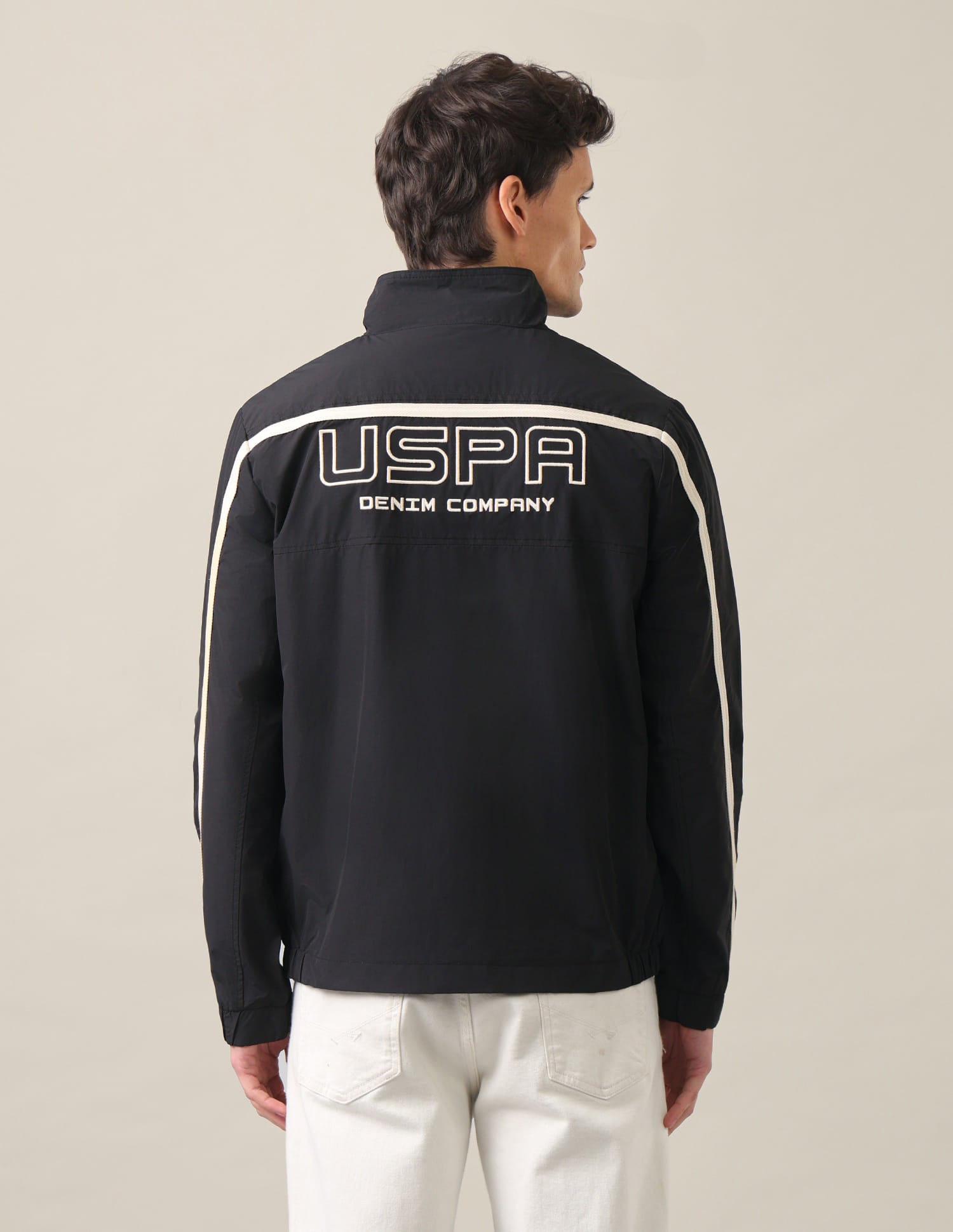 Regular Fit Solid Casual Jacket Black - U.S. Polo Assn. India | Large