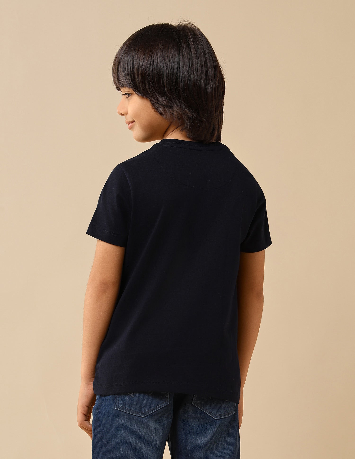 Boys Graphic Brand Printed Regular Fit T-Shirt Blue - U.S. POLO ASSN. | Large