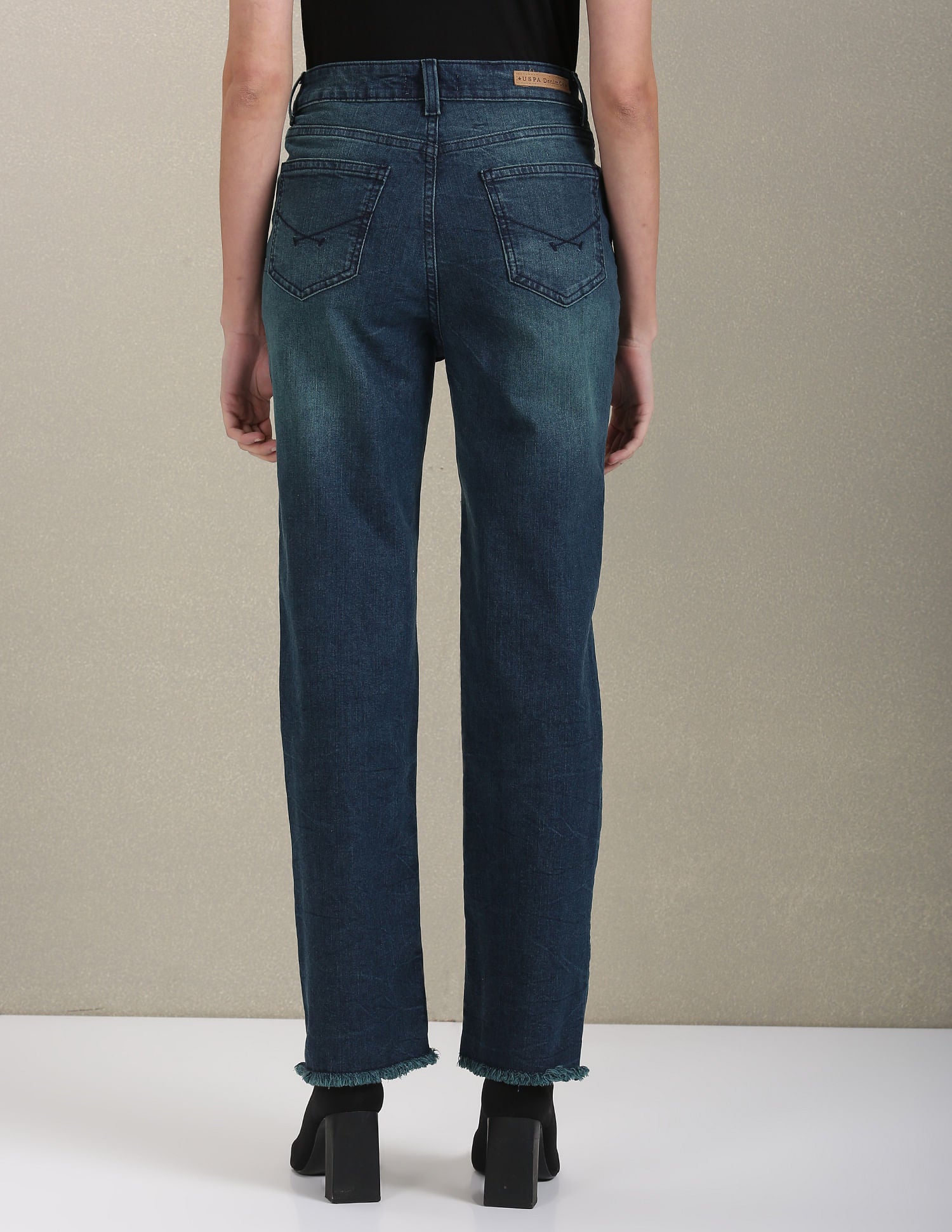 Straight Fit Rinsed Jeans Dark Blue - U.S. POLO ASSN. | Large