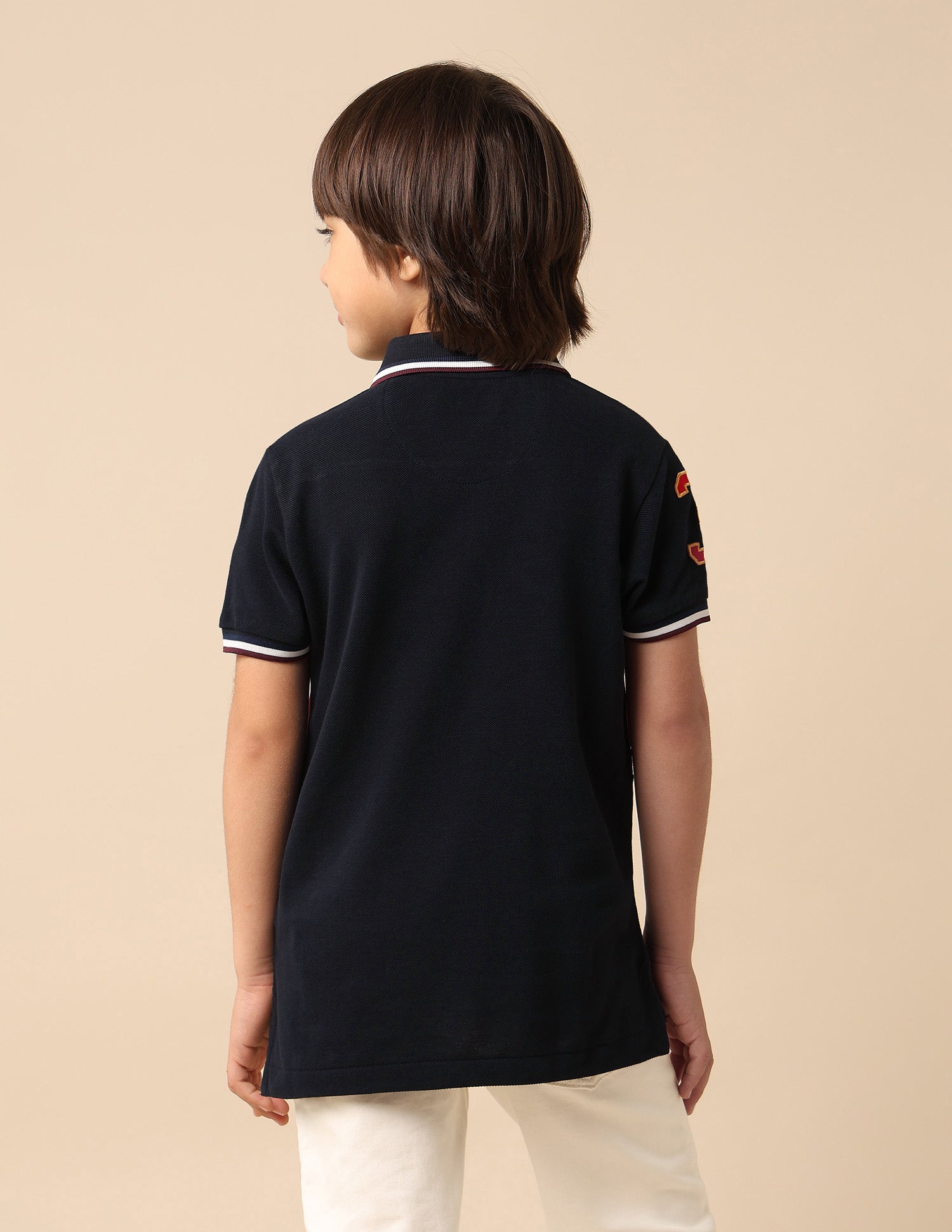Boys Graphic Brand Printed Polo Shirt Navy - U.S. POLO ASSN. | Large