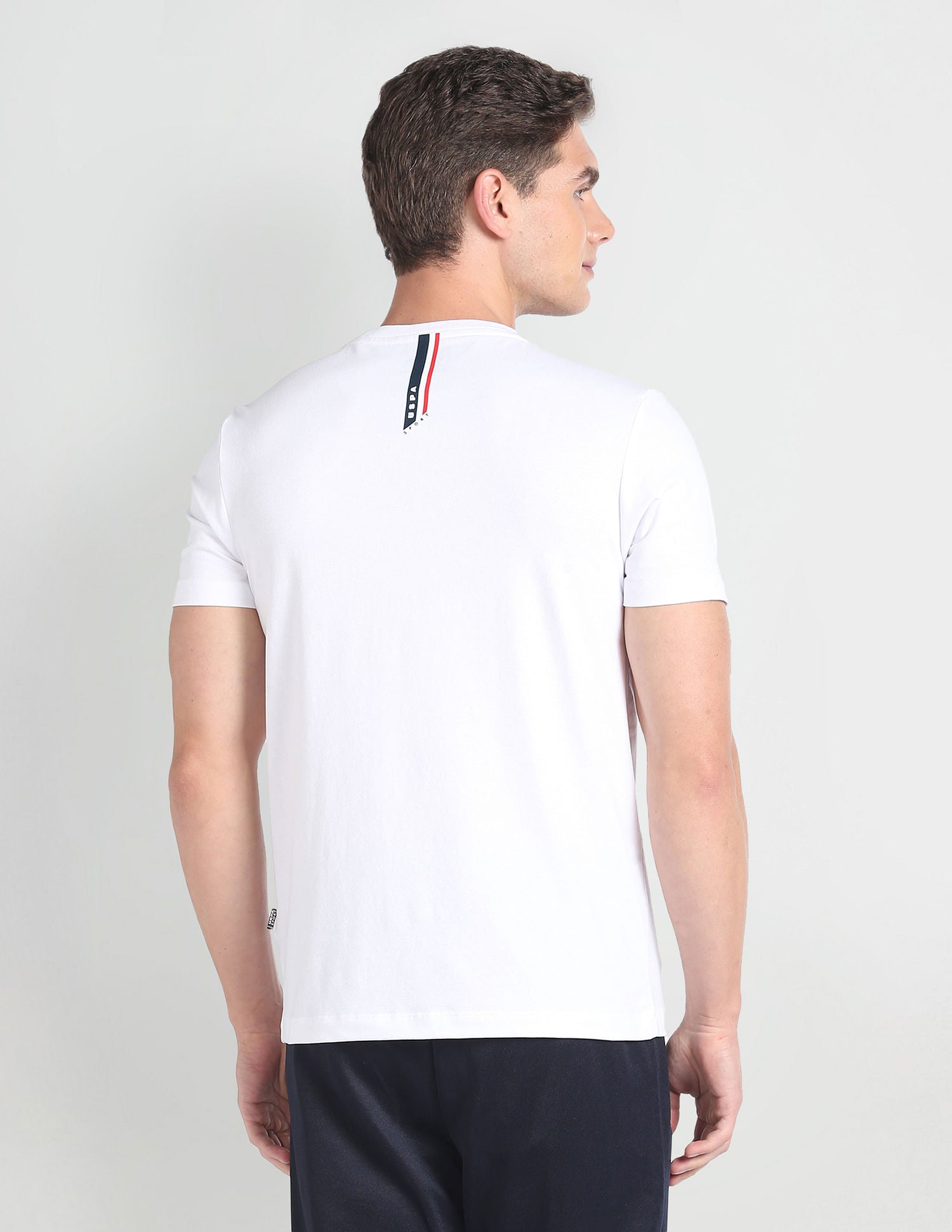 Slim Fit Solid T-Shirt White - U.S. Polo Assn. India | Large