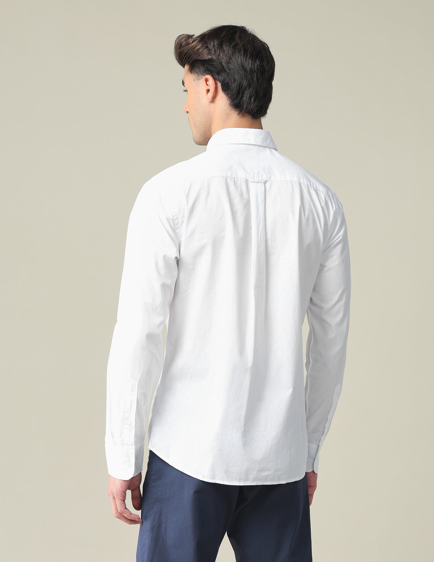 Vertical Stripe Cotton Shirt White - U.S. POLO ASSN. | Large