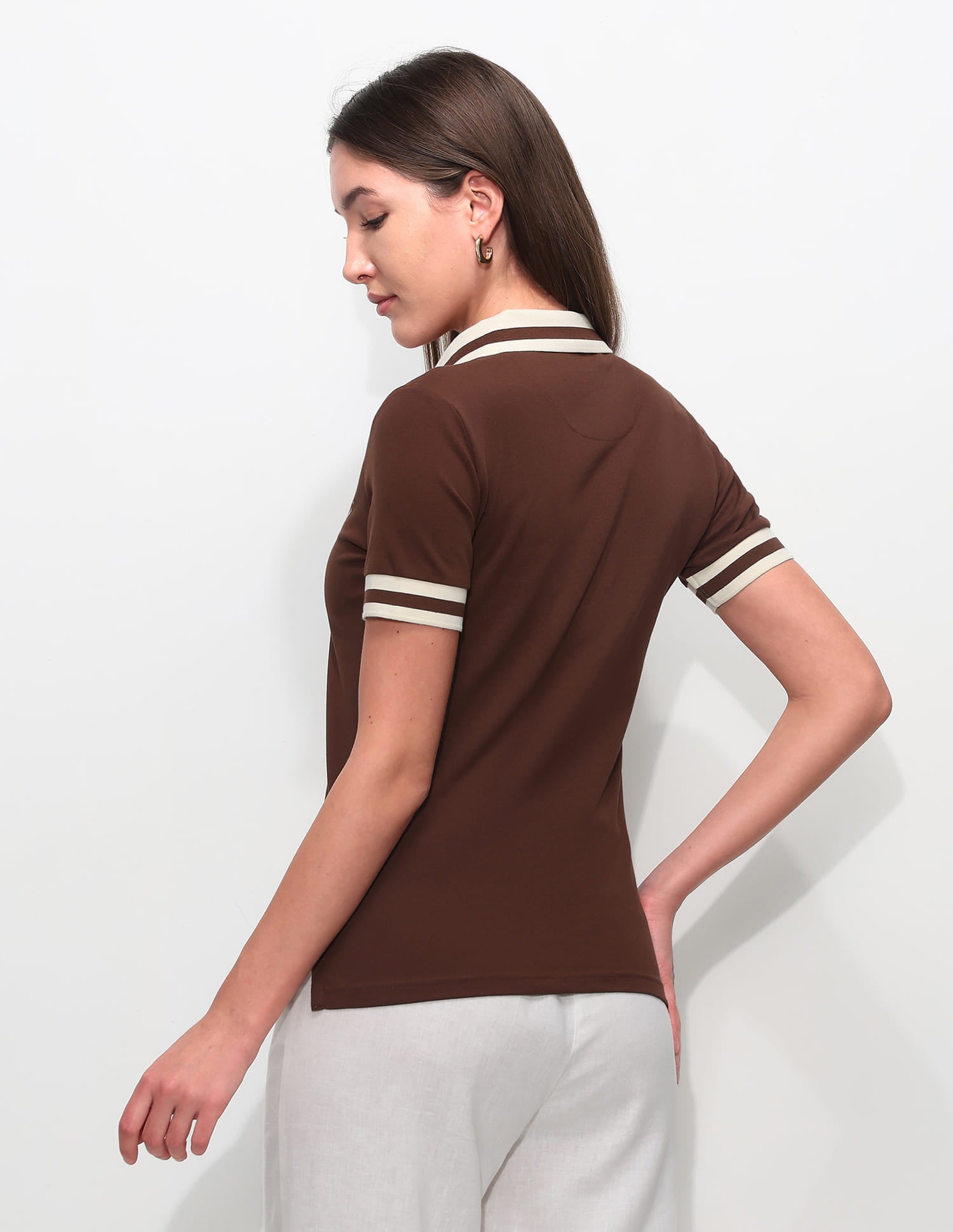 Regular Fit Solid Polo Shirt Light Brown - U.S. Polo Assn. India | Large