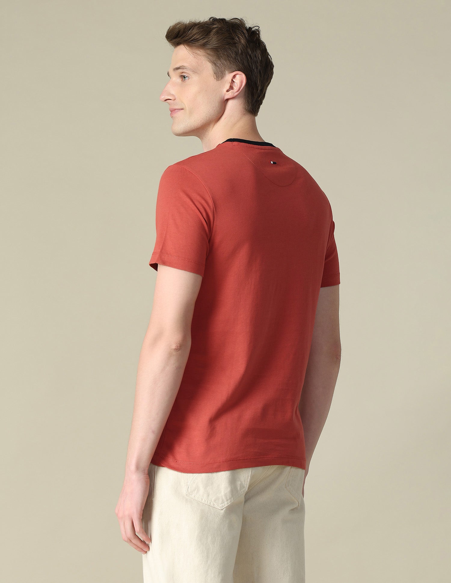 Graphic Brand Printed Slim Fit T-Shirt Red - U.S. Polo Assn. India | Large