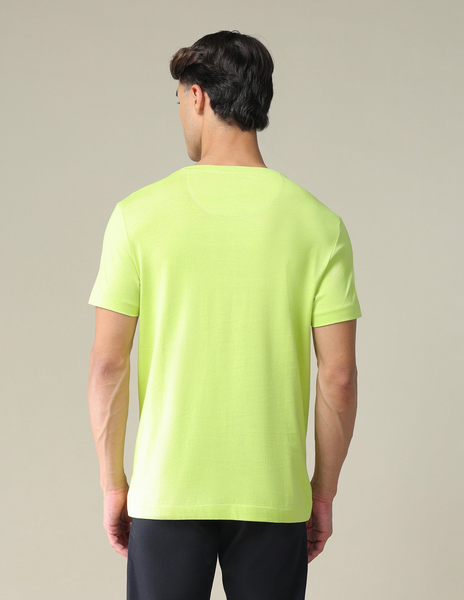 Brand Embroidered Cotton T-Shirt Lime - U.S. POLO ASSN. | Large