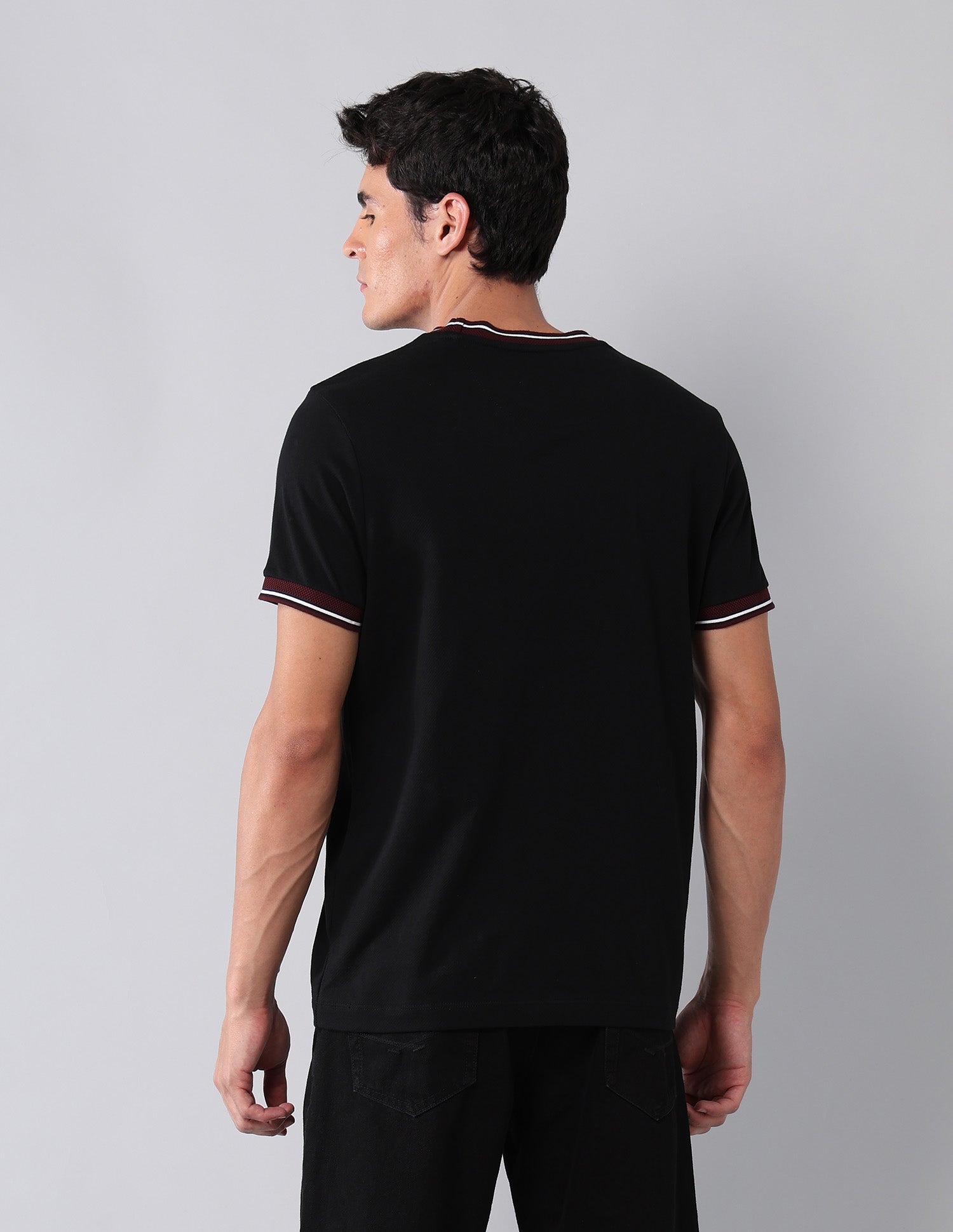 Muscle Fit Pure Cotton Colligiate T-Shirt Black - U.S. Polo Assn. India | Large
