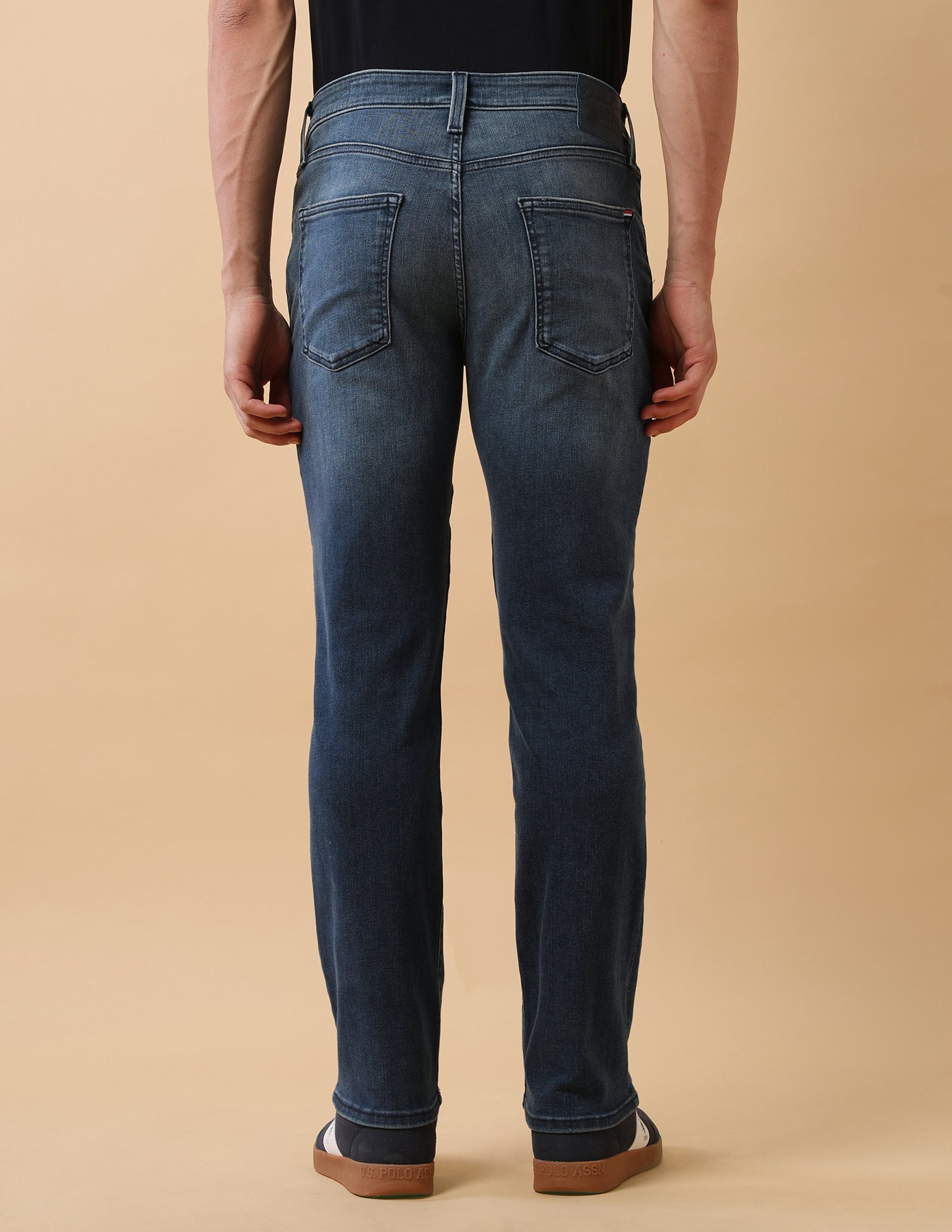 Pacho X Harold Slim Straight Fit Blue Jeans Mid Blue - U.S. Polo Assn. India | Large