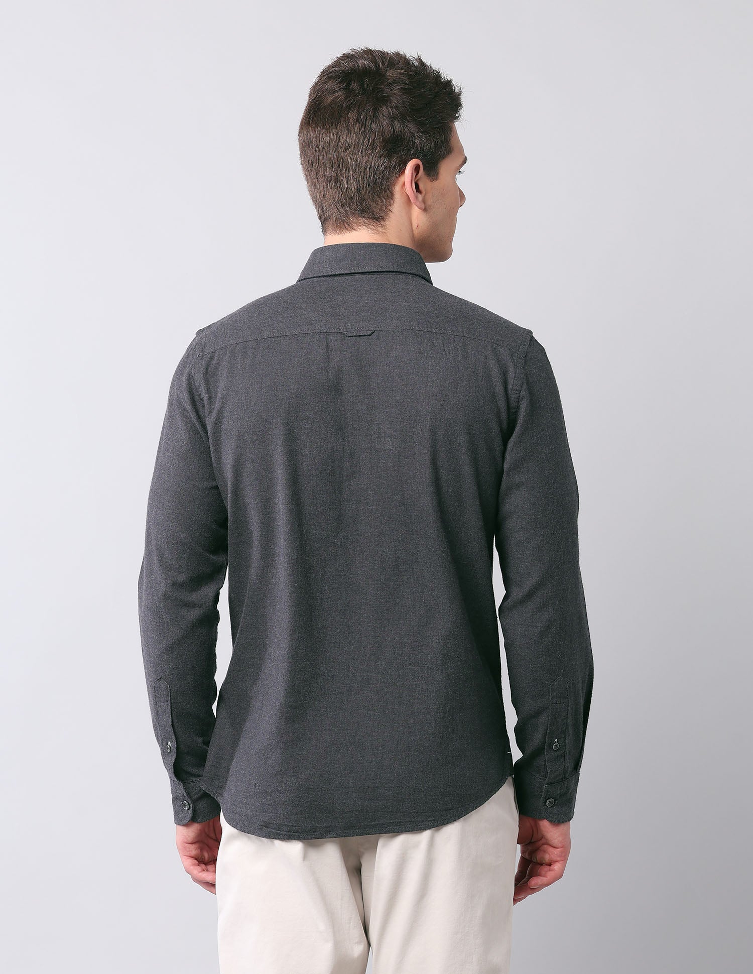 Regular Fit Pure Cotton Shirt Grey - U.S. Polo Assn. India | Large