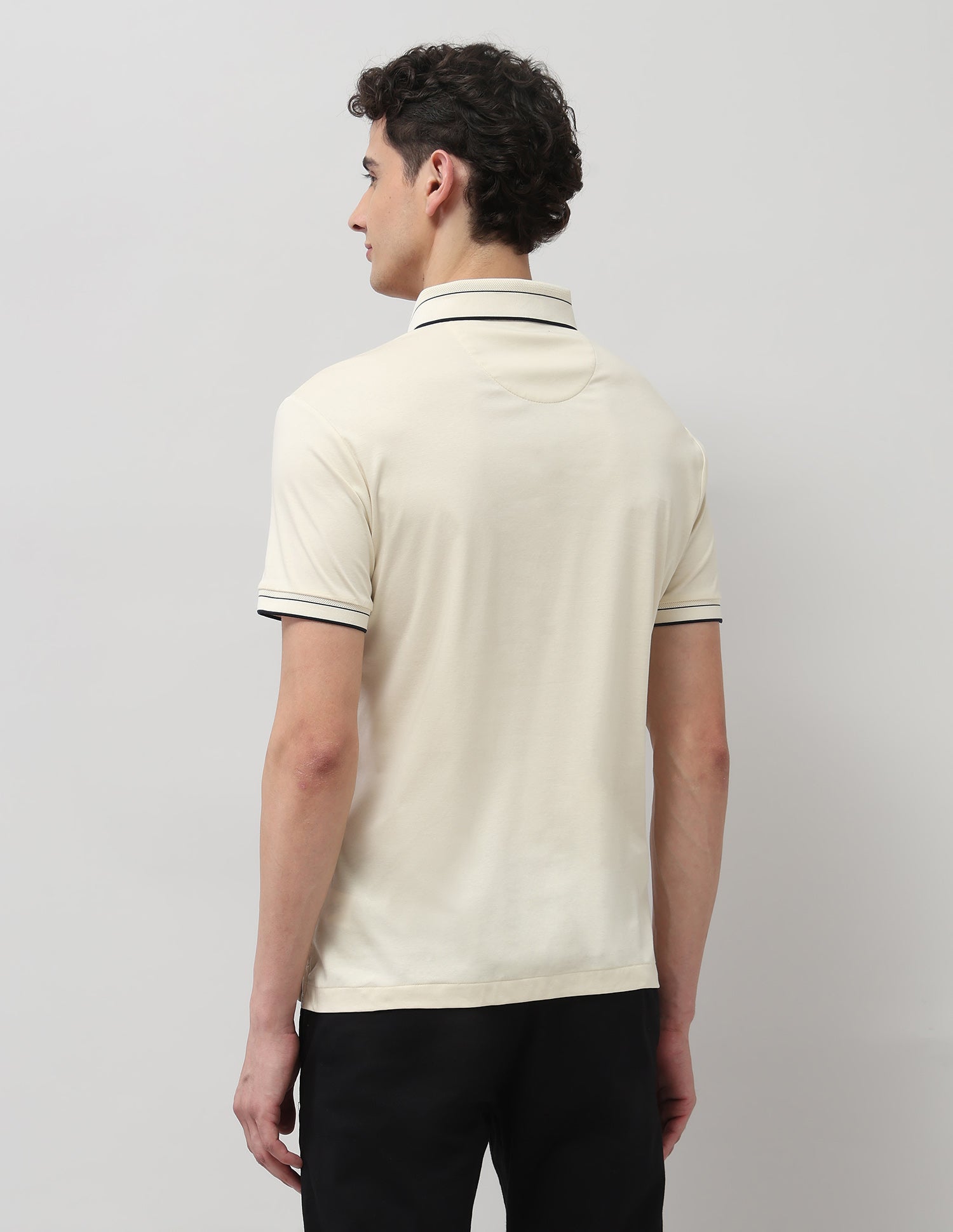 Solid Regular Fit Polo Shirt Beige - U.S. POLO ASSN. | Large